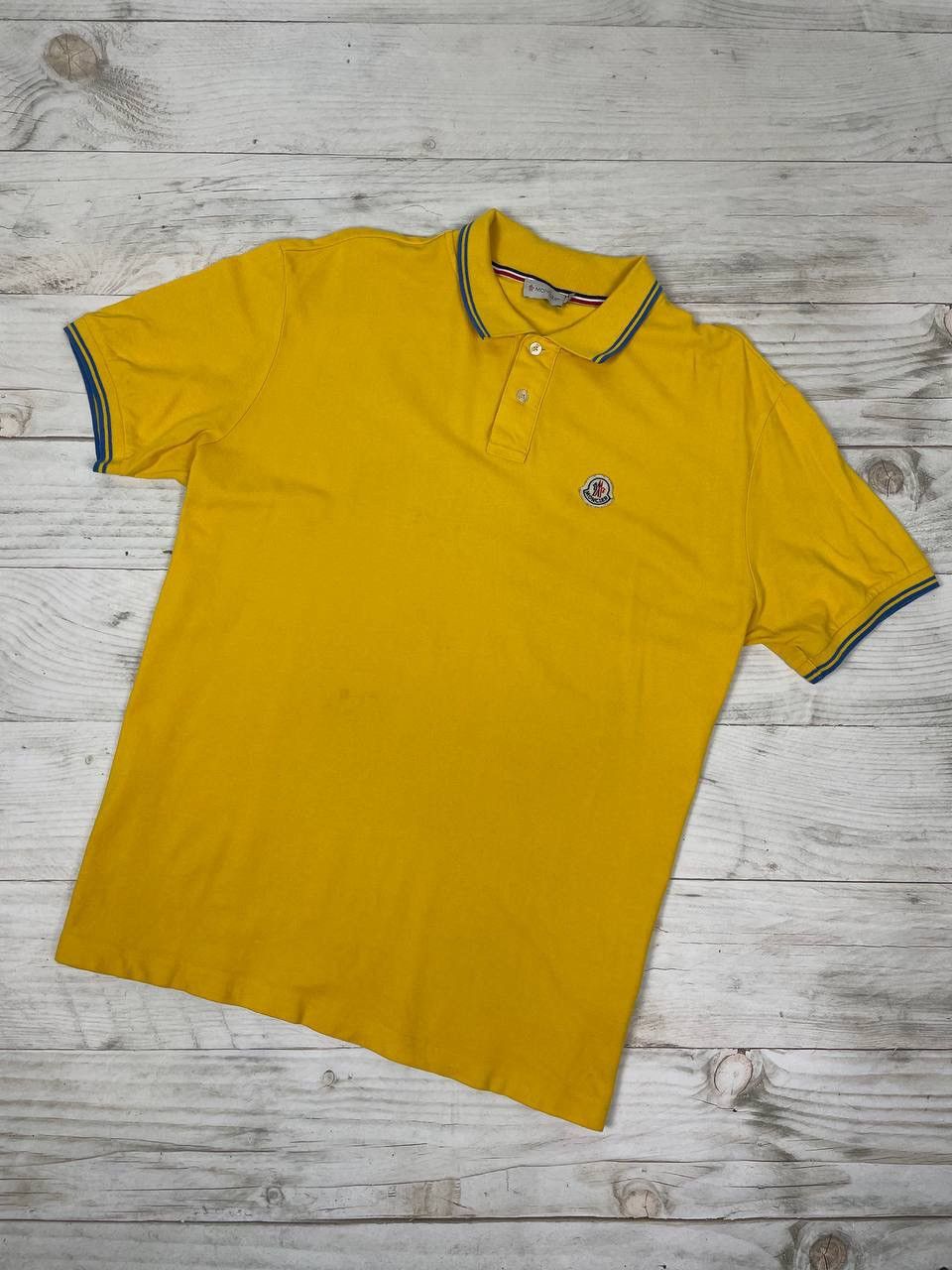 Moncler Vintage Moncler Maglia Polo Shirt Mini Logo Yellow Grailed