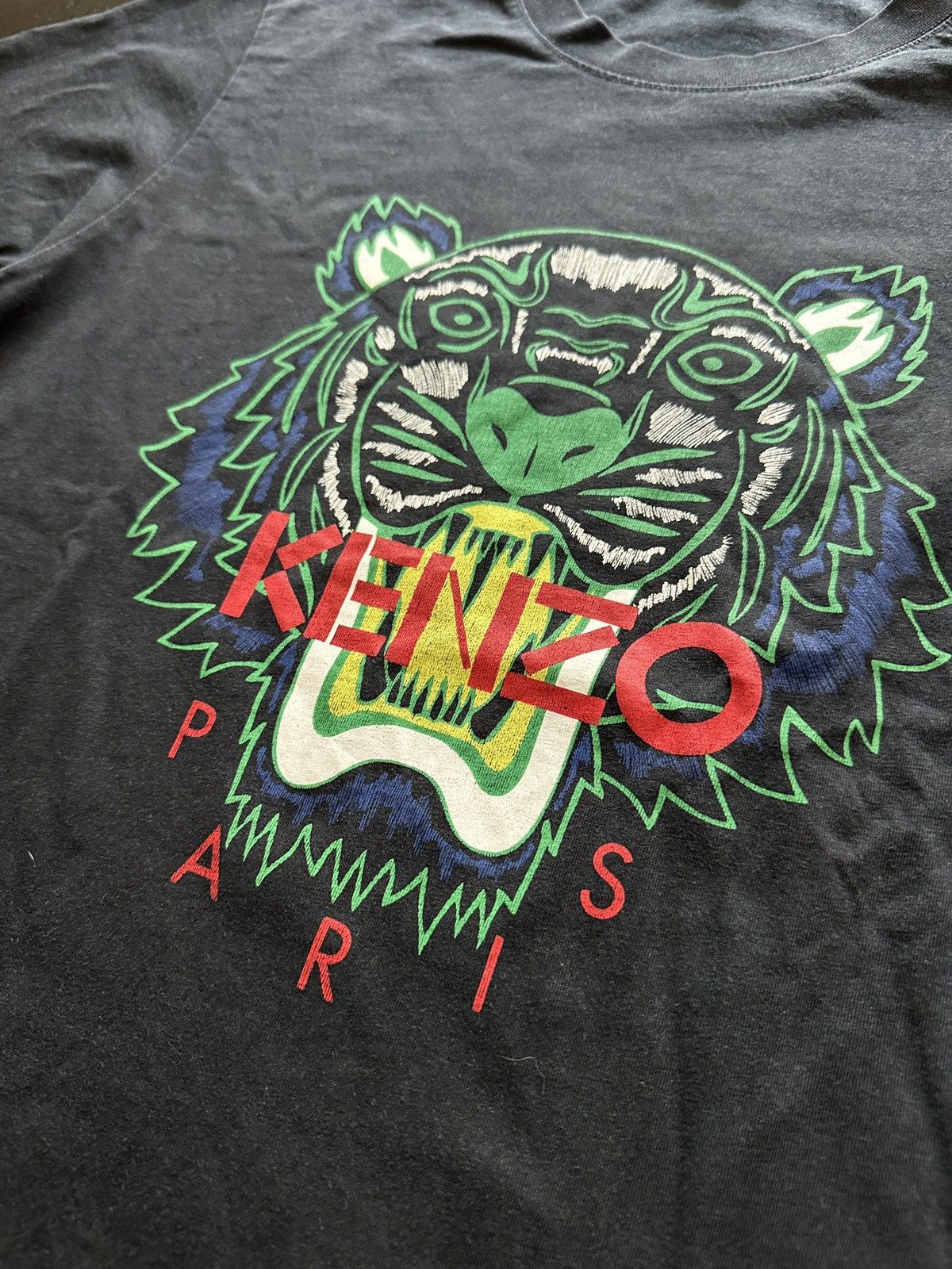 Kenzo Kenzo Paris Tiger Graphic T-Shirt Black Size US M / EU 48-50 / 2 - 2 Thumbnail