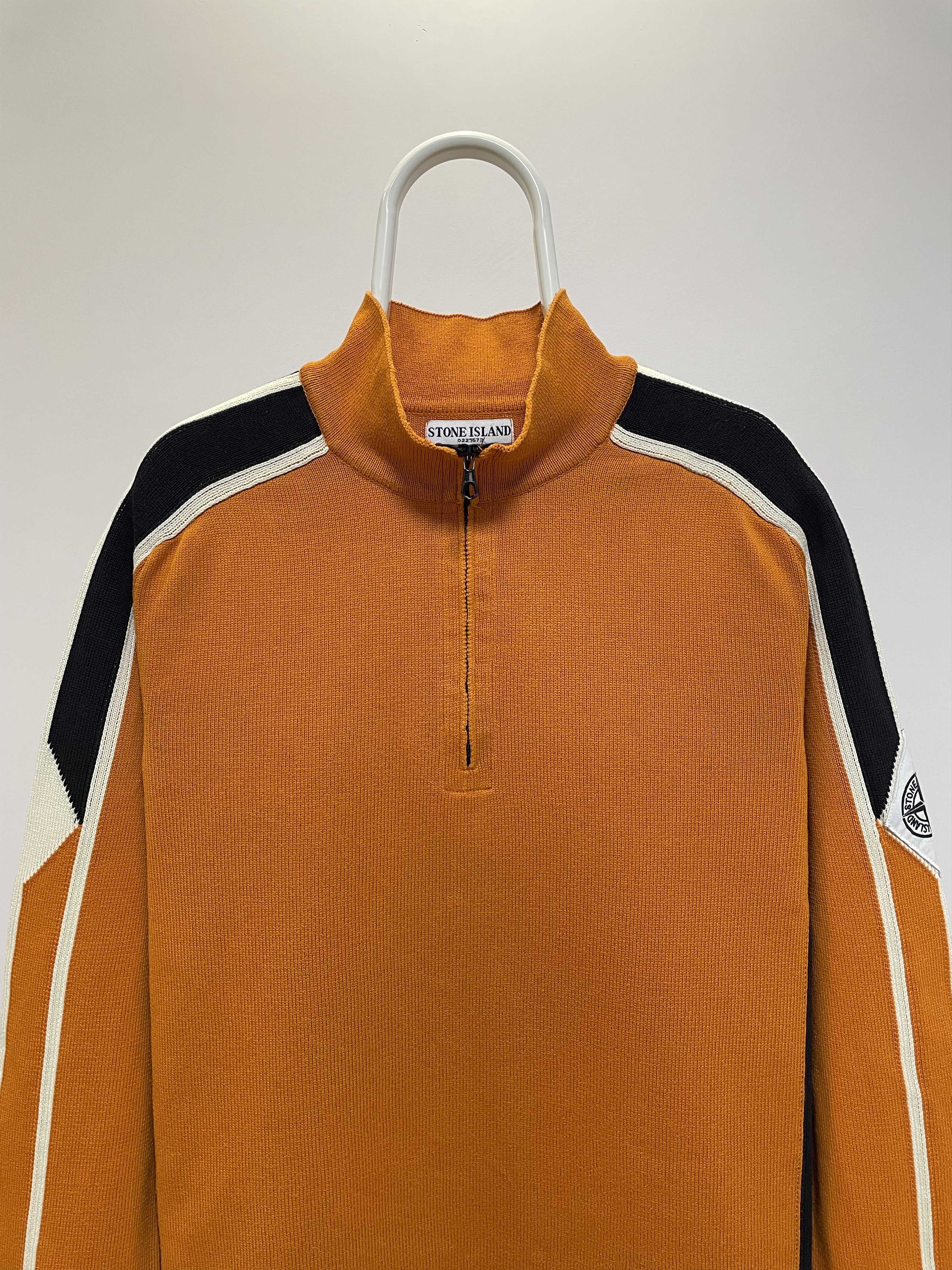 Stone Island STONE ISLAND Vintage Sweater Knit Half Zip Pullover 90s RARE Size US L / EU 52-54 / 3 - 5 Thumbnail
