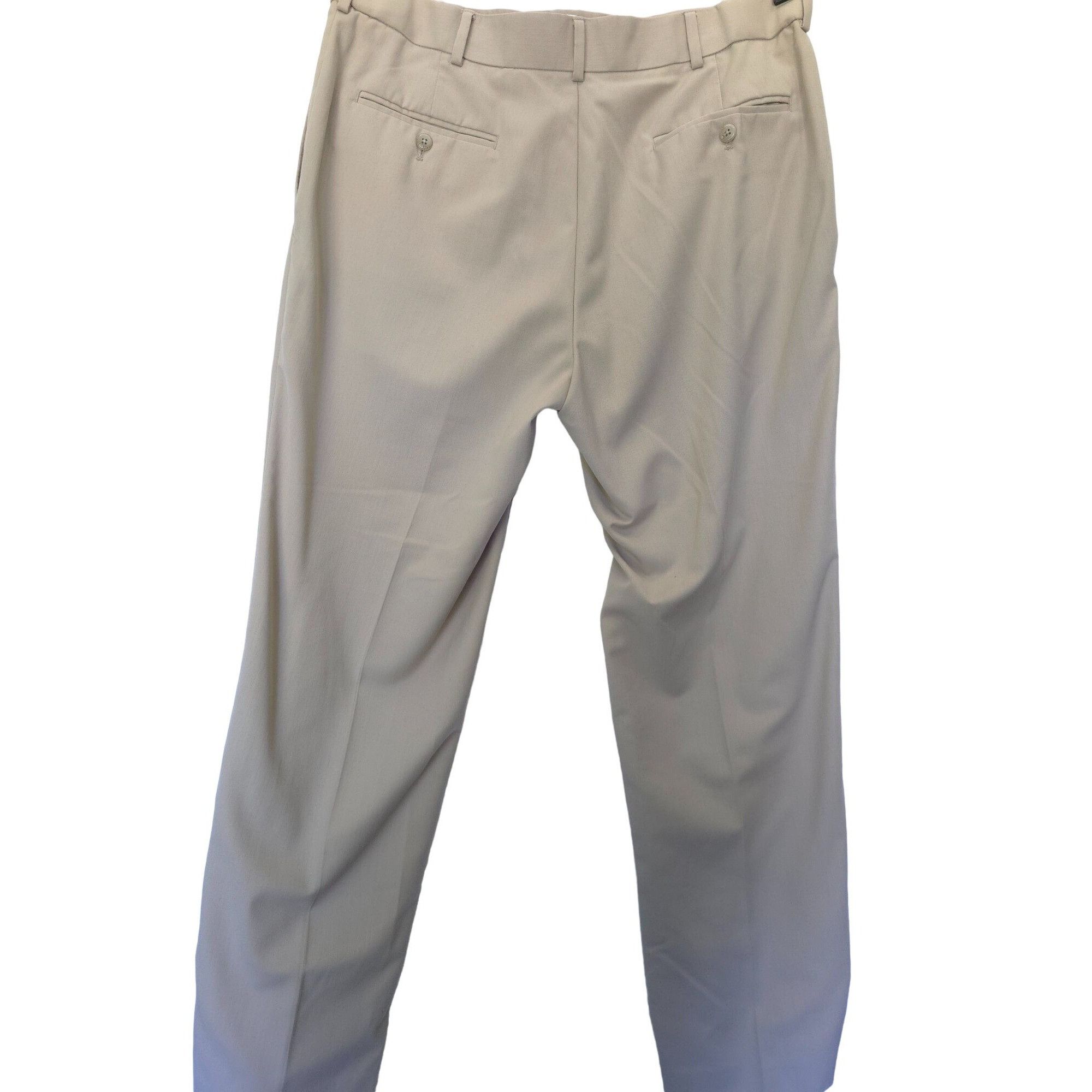Stafford Stafford Mens Classic Fit Tan Dress Pants 36x32 Year Round 6 Size US 36 / EU 52 - 4 Thumbnail