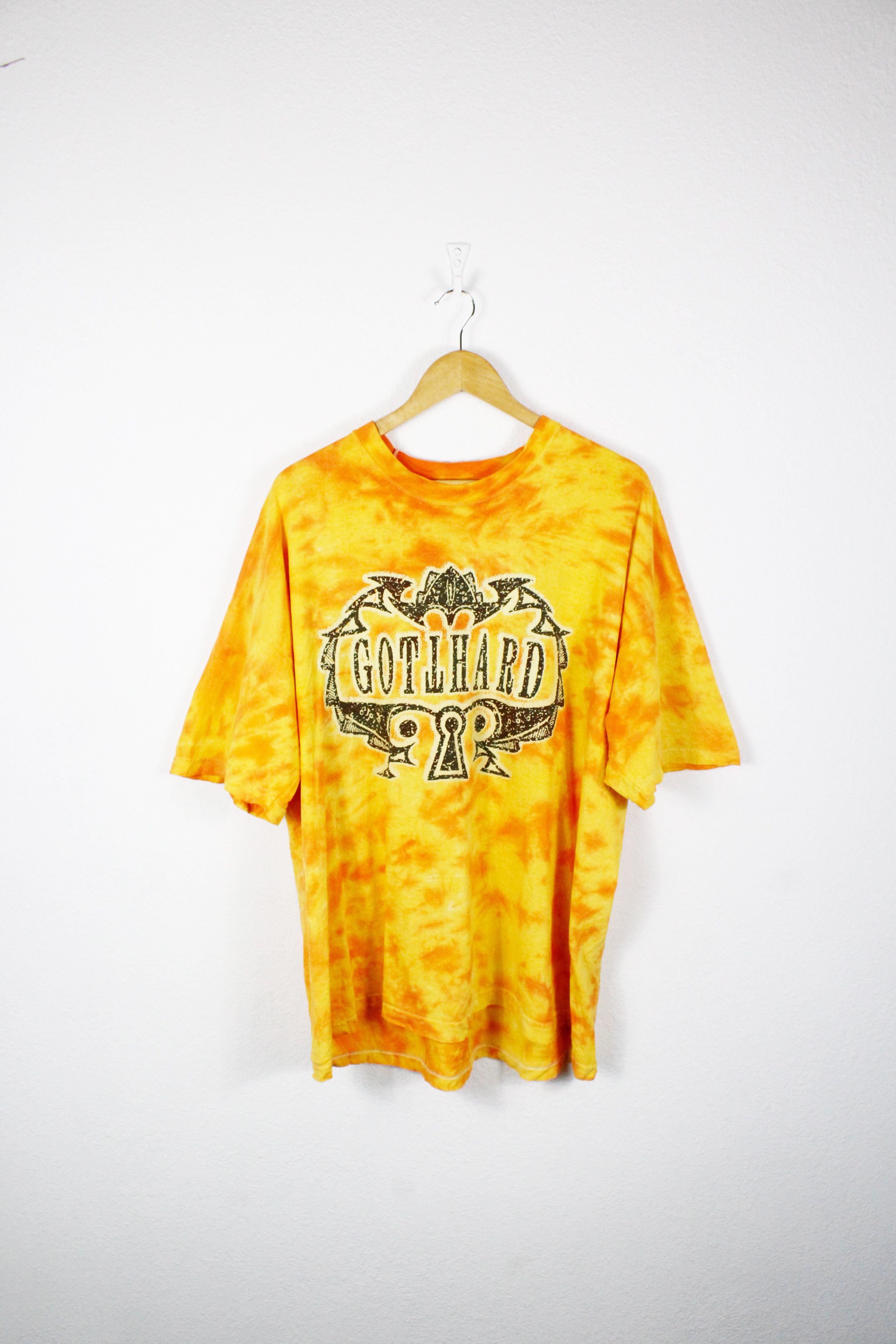 Band Tees × Vintage Vintage GOTTHARD Band Merch Tie Dye Graphic Tee T-shirt 90s Size US XXL / EU 58 / 5 - 1 Thumbnail