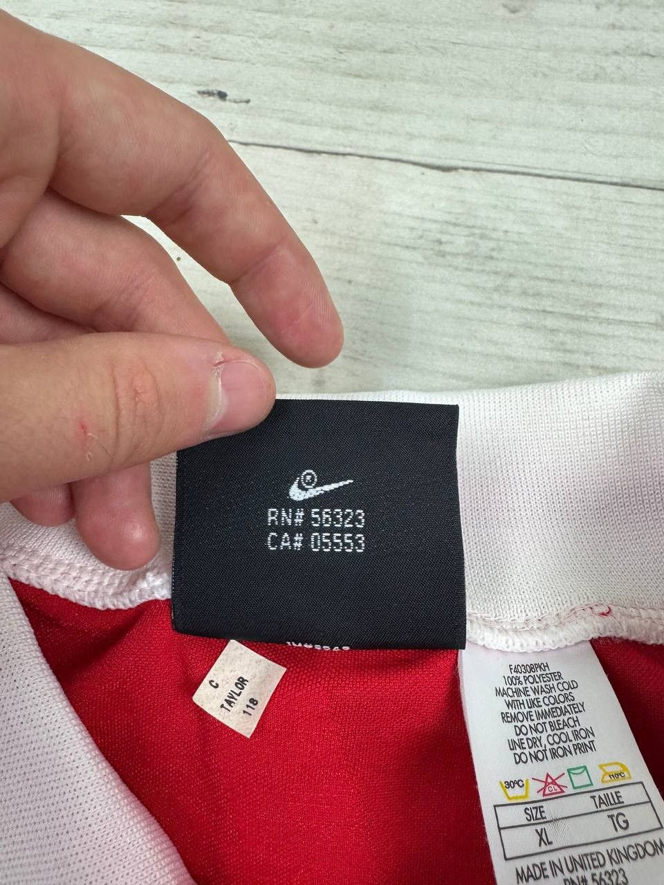 Nike Vintage Nike Arsenal 1994 1996 Home Shirt Soccer Jersey Size US XL / EU 56 / 4 - 11 Thumbnail