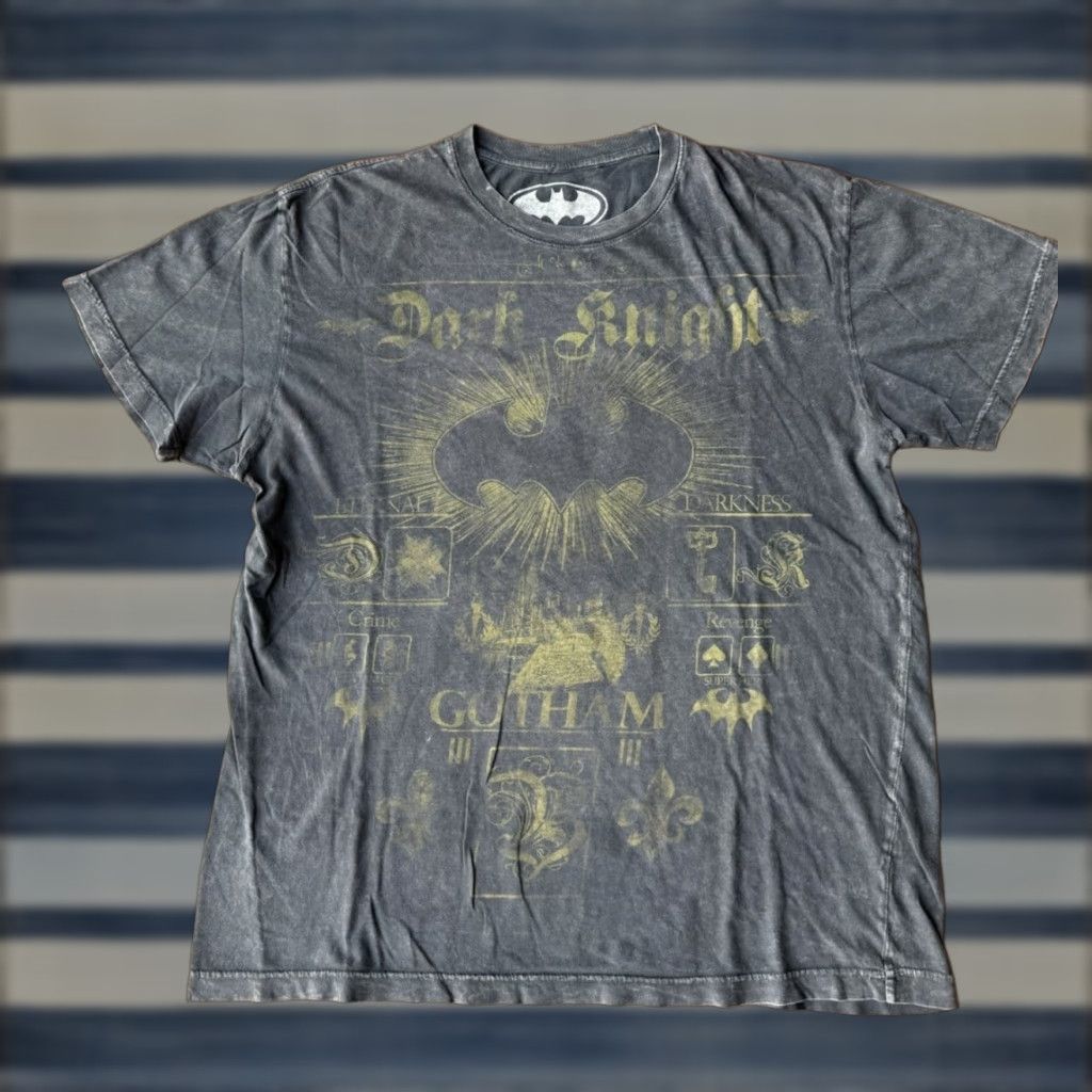 Affliction Y2K Batman Dark Knight Gotham Affliction Style T-Shirt Men’s XL Grunge 90s Logo Batman Crew Neck Short Sleeve Black Cotton Patriot? Size US XL / EU 56 / 4 - 1 Thumbnail