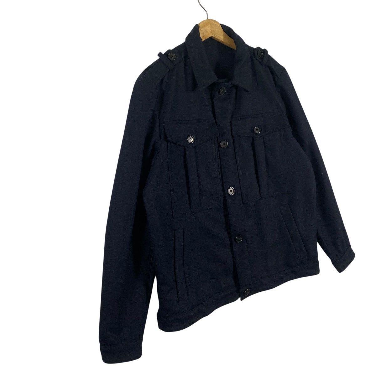 Designer Gazzarrini Wool Boxy Short Coat Button Jacket Size 50 Size US M / EU 48-50 / 2 - 3 Thumbnail