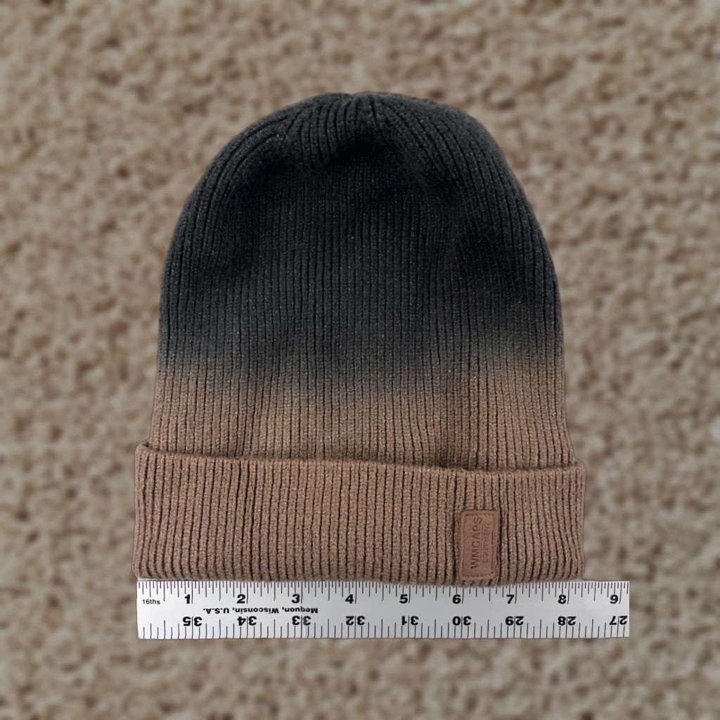 Vintage Wmcaps Equipment Beanie Adult One Size Brown Ombre Knit Viscose Poly Blend Men Beanie Outdoor Ski Travel Casual Hat/Cap Mens Size ONE SIZE - 1 Thumbnail