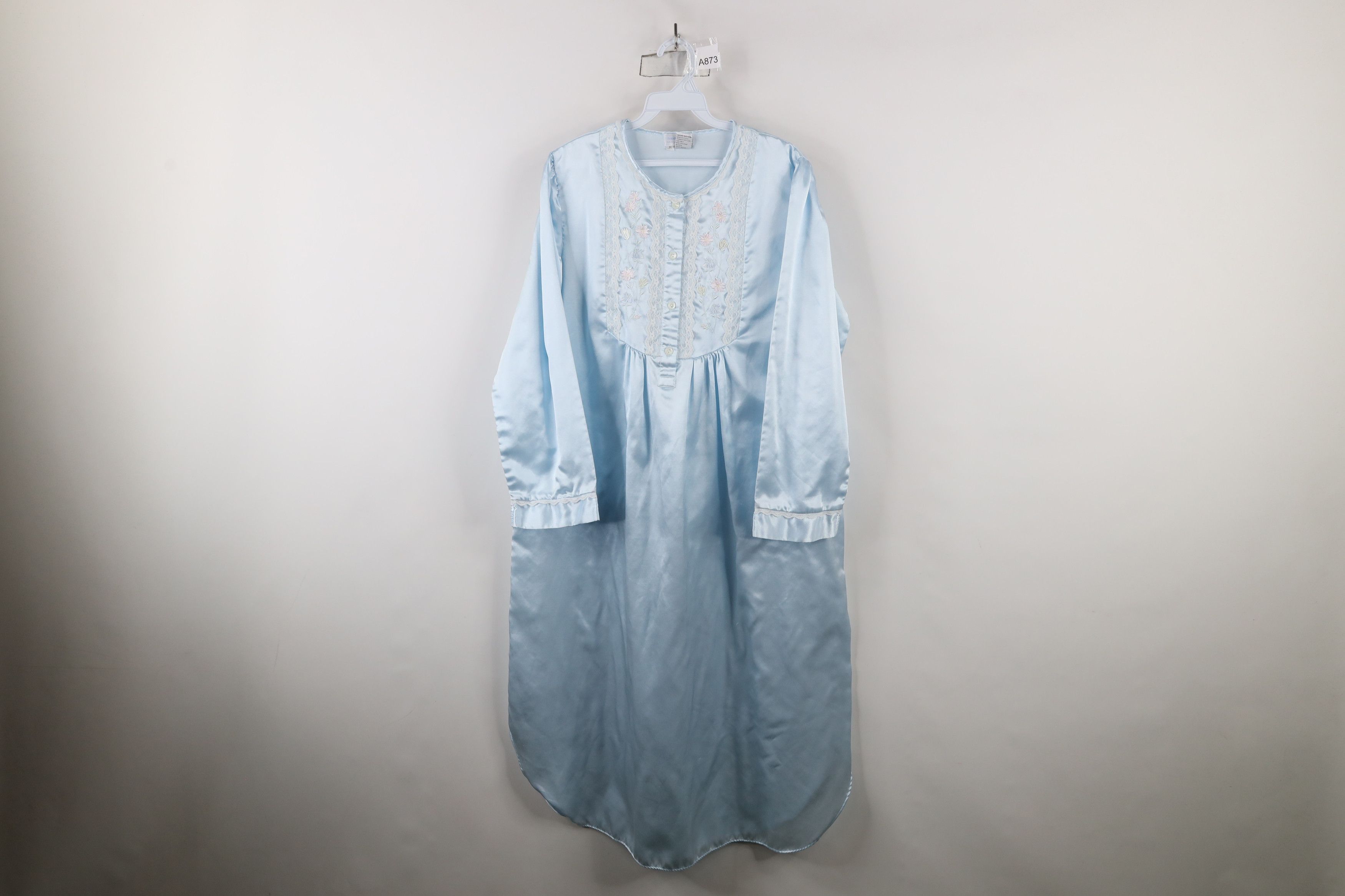 Vintage Vintage 90s Miss Elaine Flower Lace Night Gown Shirt Size M / US 6-8 / IT 42-44 - 1 Thumbnail