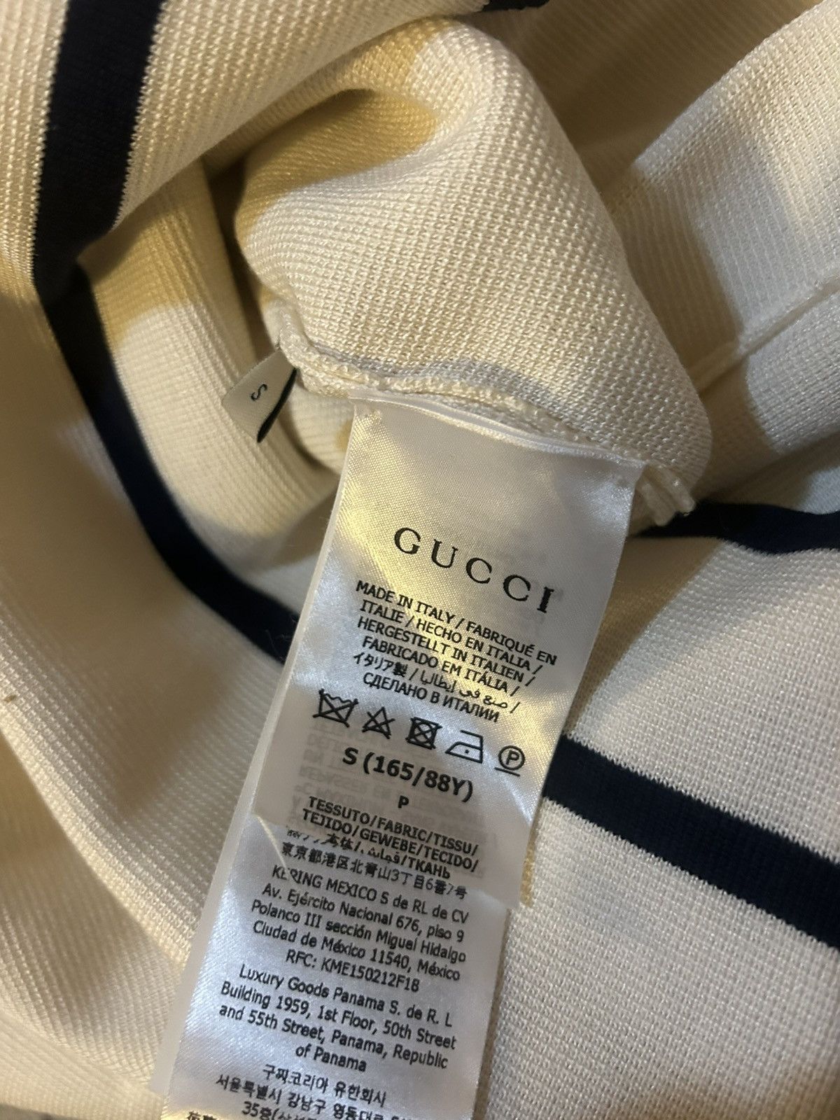 Gucci Gucci Polo Dress Fine Cotton Silk size S Ivory/Blue Size S / US 4 / IT 40 - 7 Thumbnail