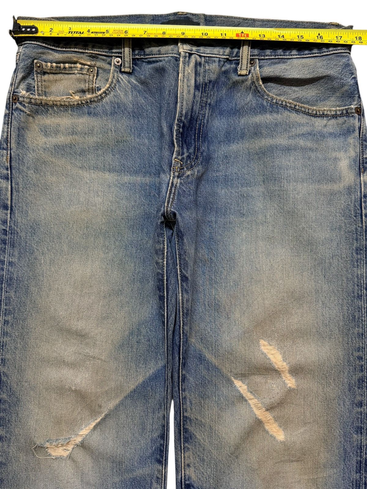 Uniqlo Vintage Y2K Japanese Uniqlo Mud Wash Faded Distressed Loose Size US 35 - 10 Thumbnail
