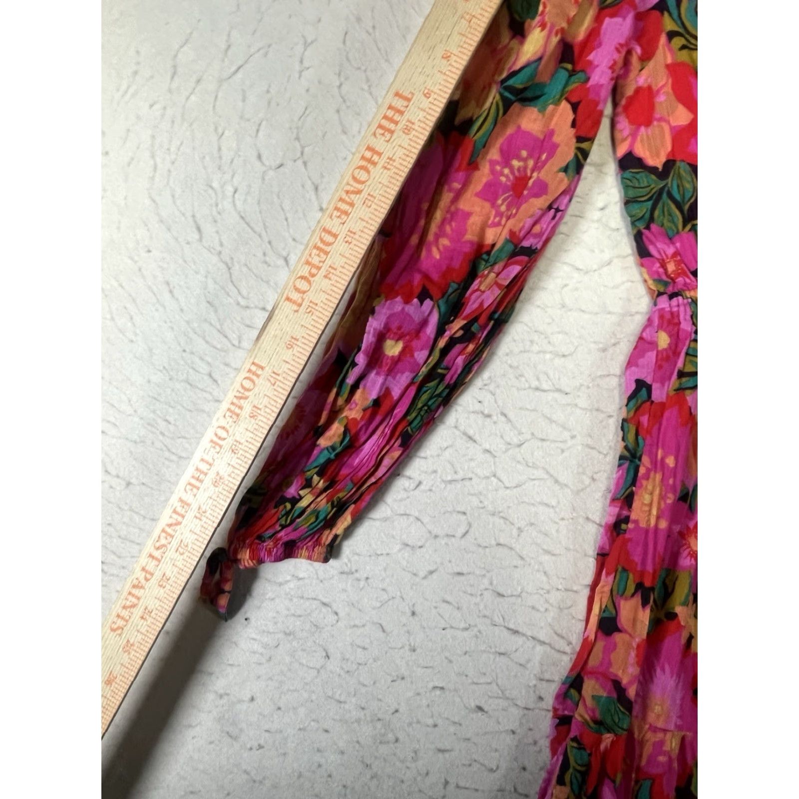 Billabong Billabong Heaven Sent Long Sleeve Dress Tropical Floral L Large Multicolor Cotton Short Women Beach Colorful 90s Hawaiian Vacation Mini Dress Size L / US 10 / IT 46 - 5 Thumbnail