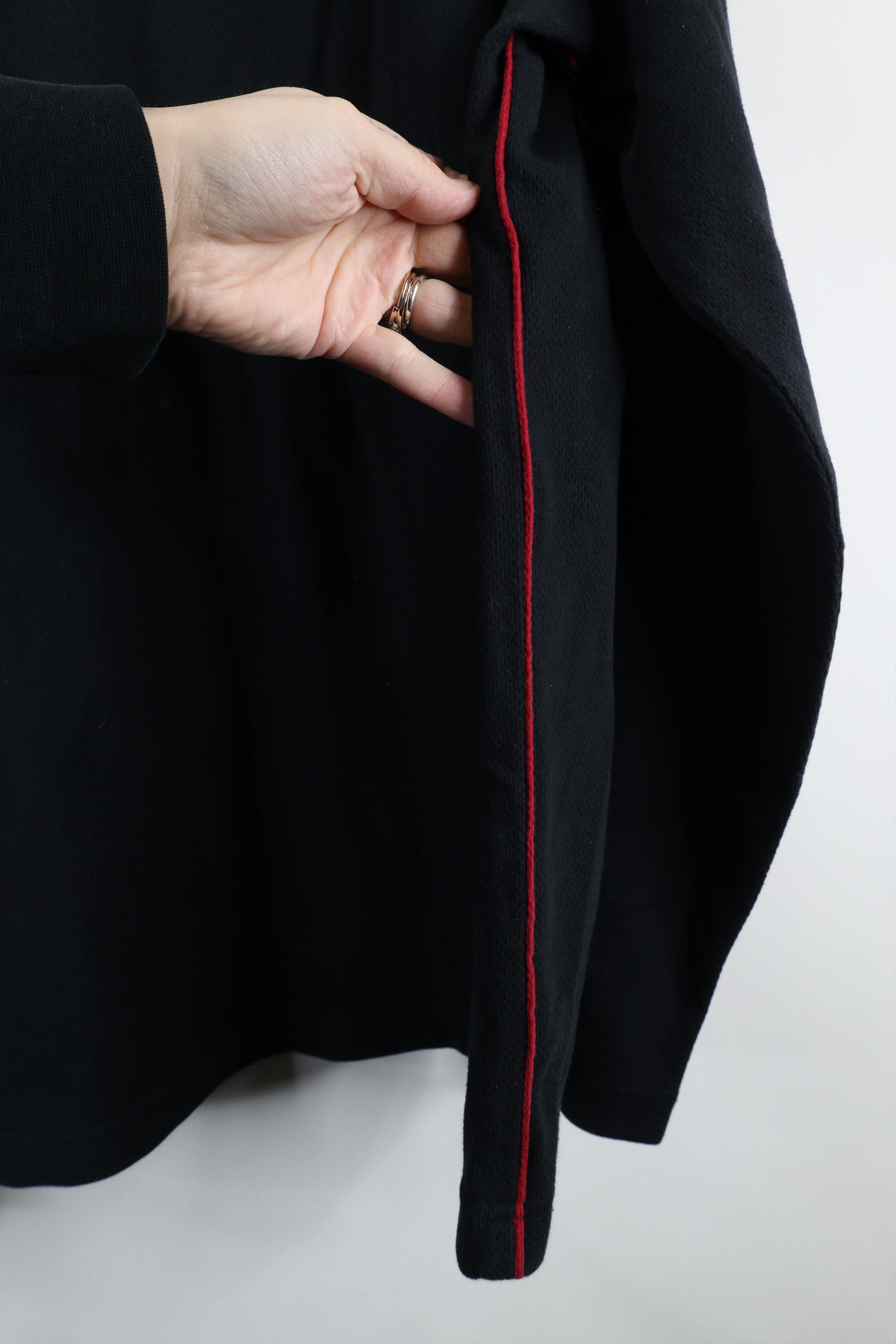 Lands' End × Vintage Vintage Lands End Thermal Knit Half Zip Sweater Black Size US L / EU 52-54 / 3 - 8 Thumbnail
