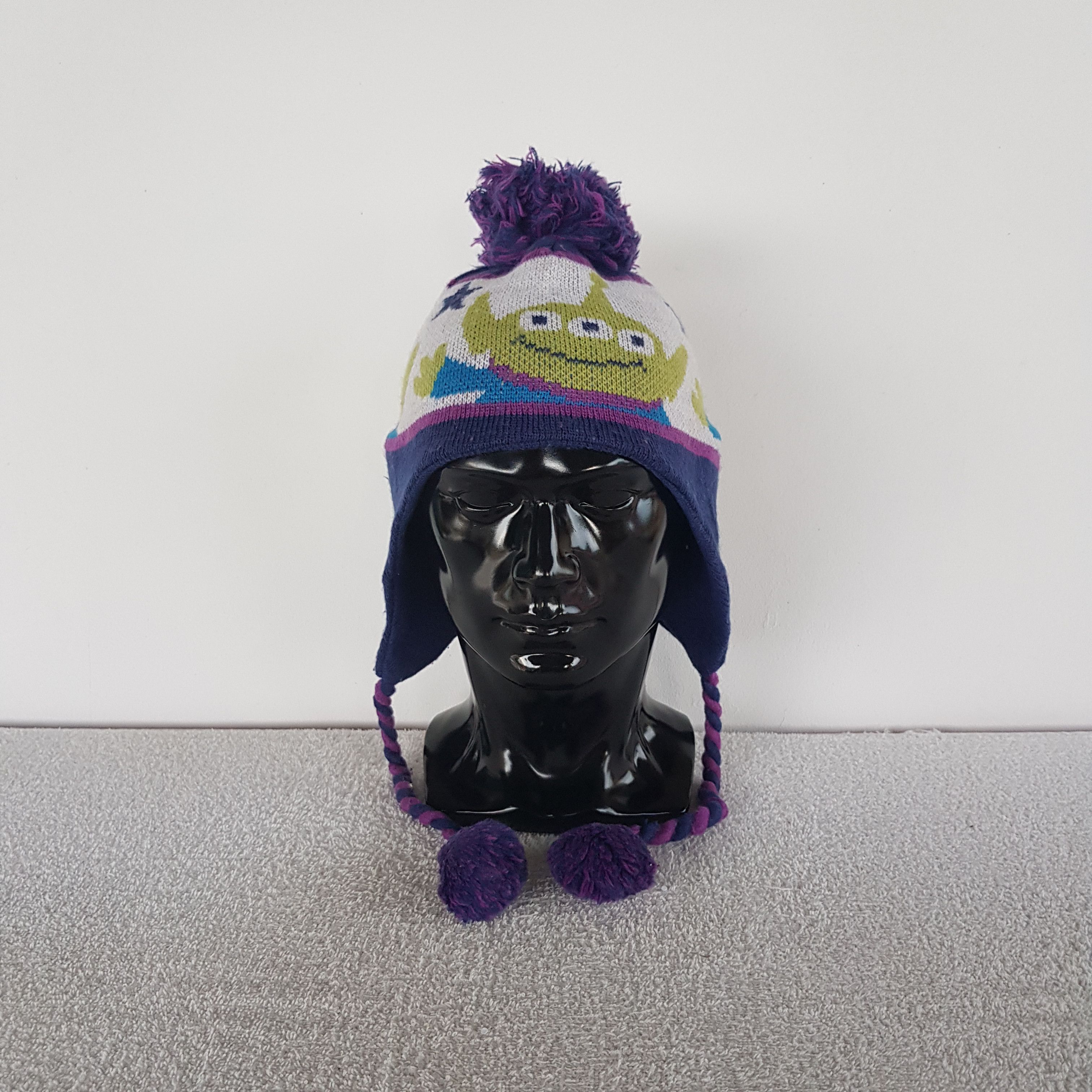 Disney Vintage Earflap Beanie Disney Cartoon Pixar Snow Caps Hats. Size ONE SIZE - 2 Thumbnail