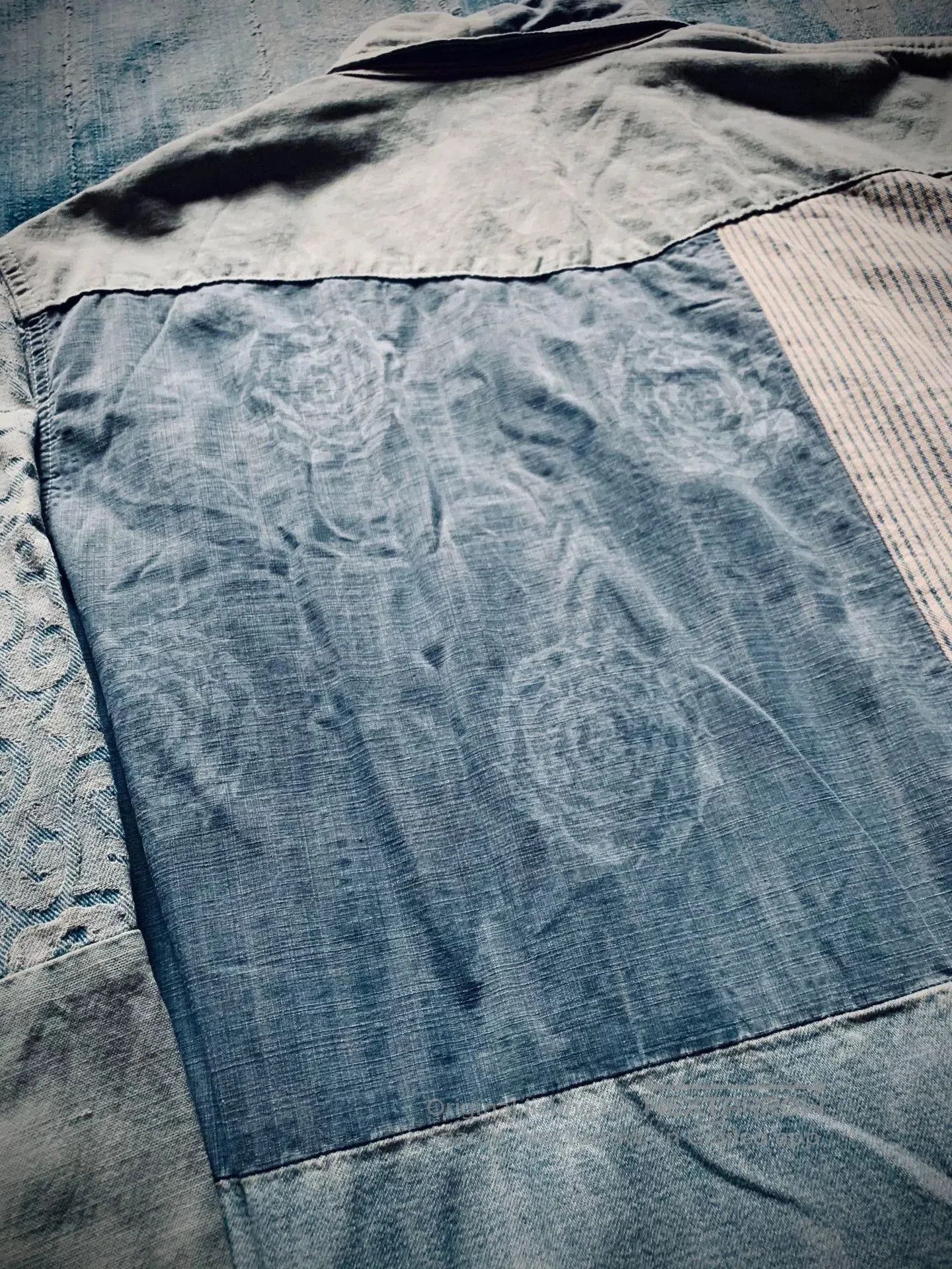Kapital Kapital Veggie Dye Patchwork Denim Shirt. Size US L / EU 52-54 / 3 - 4 Thumbnail