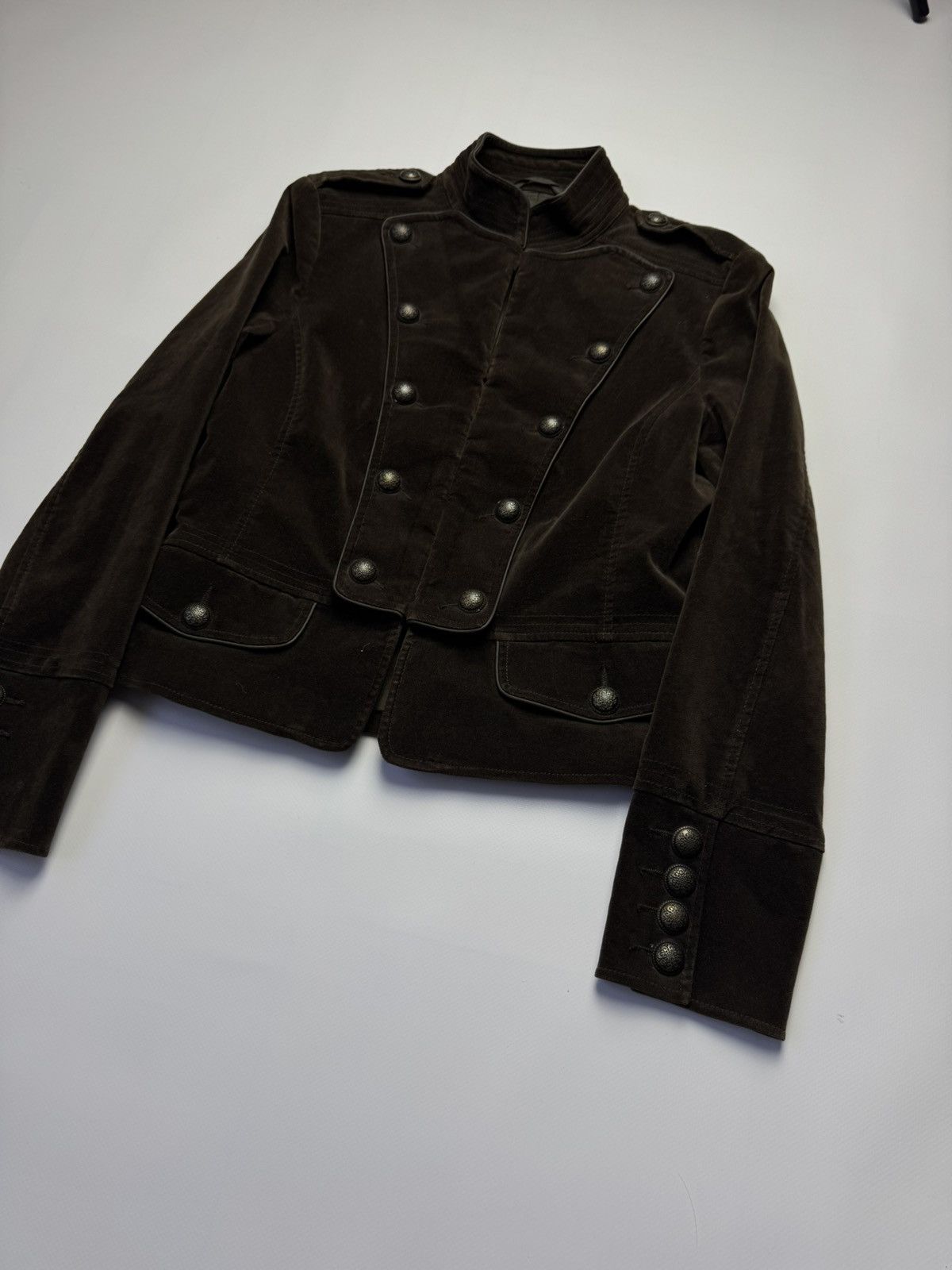 Zara Zara Napoleon Hussar Military Velvet Jacket Size L / US 10 / IT 46 - 5 Thumbnail