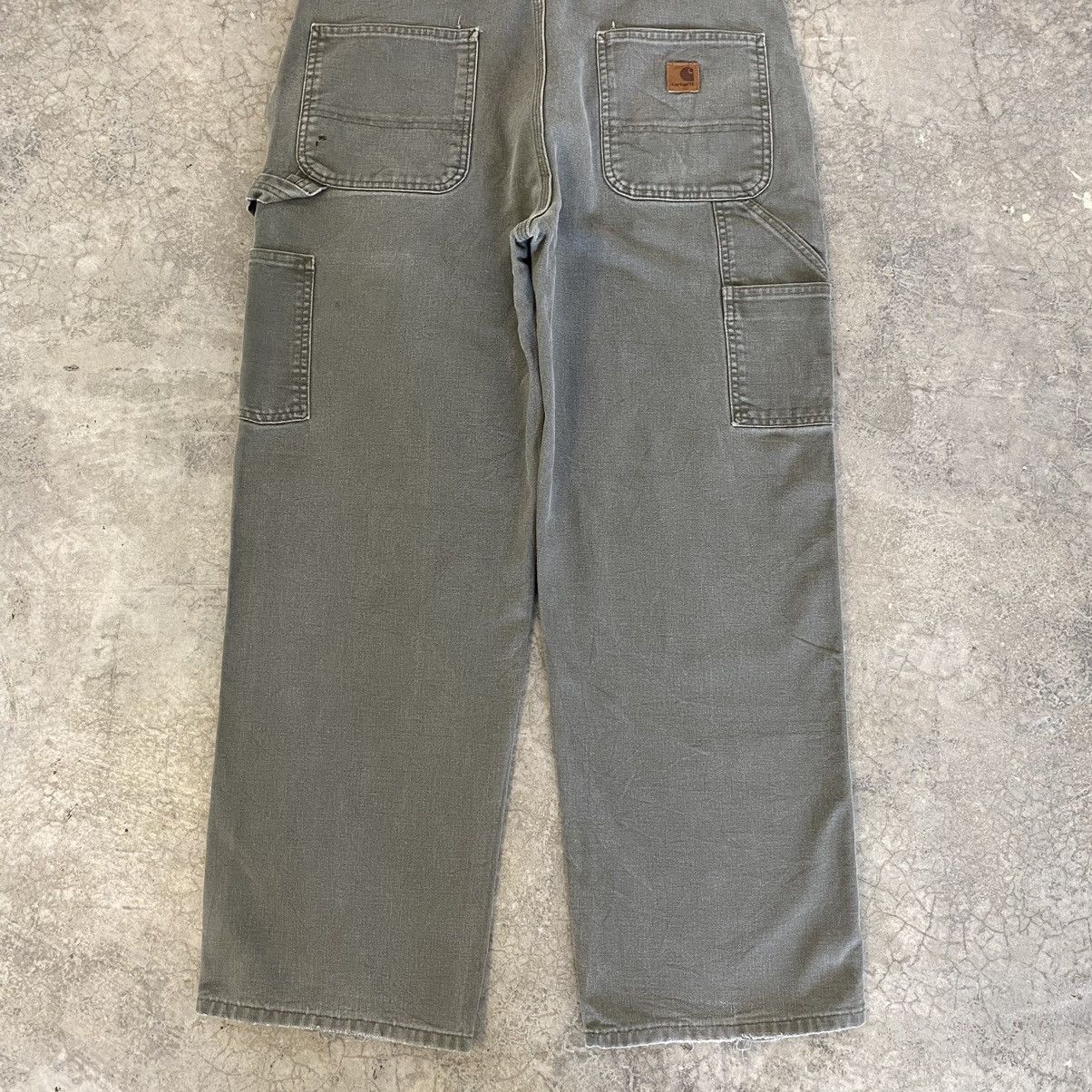 Carhartt × Vintage Vintage Carhartt Faded Moss Green Carpenter Work Pants Size US 36 / EU 52 - 20 Thumbnail