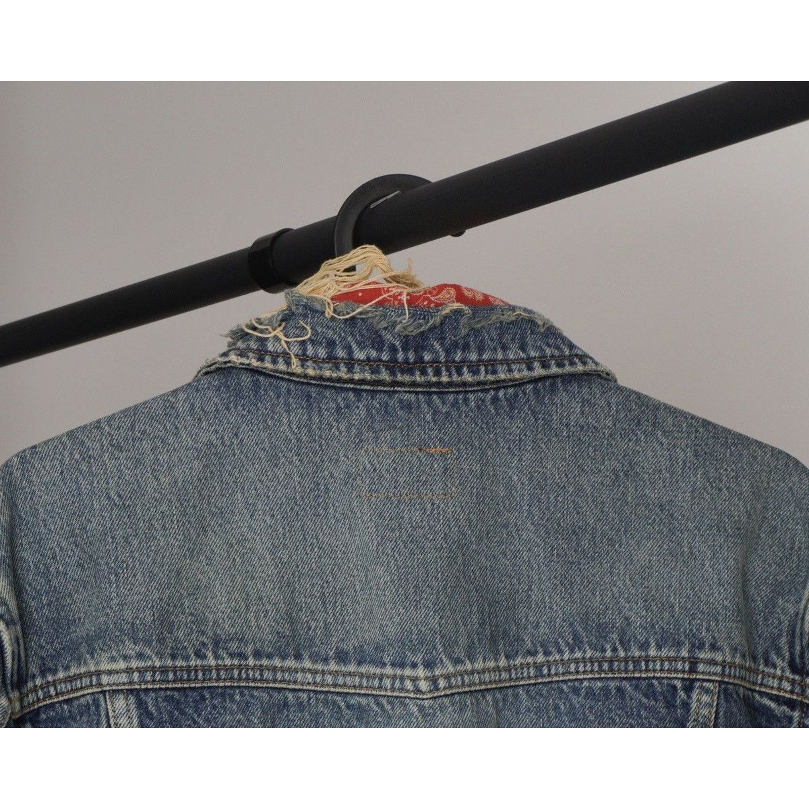 Saint Laurent Paris Saint laurent bandana distressed denim jacket Size US S / EU 44-46 / 1 - 5 Thumbnail