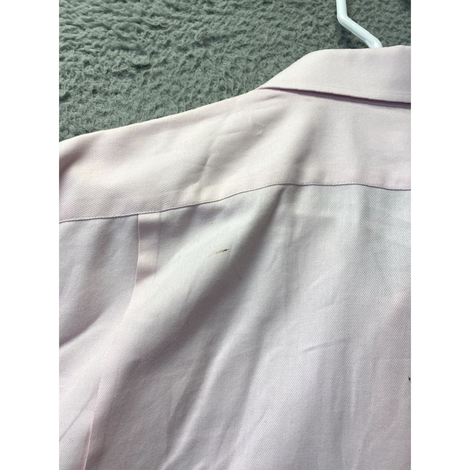 Lorenzo Uomo Lorenzo Uomo Dress Shirt Pink Men 17 34/35 Solid Long Sleeve Button 100% Cotton Regular Classic Designer Mens Size 46R - 8 Thumbnail
