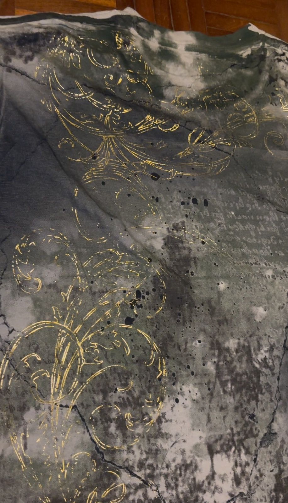 Affliction Affliction Tee - Girl Crying, Gold Details Rare Y2K Grunge Size US XL / EU 56 / 4 - 9 Thumbnail