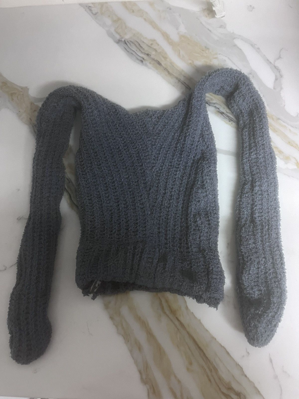 Other Handmade Knitted Grey Mask Size ONE SIZE - 1 Thumbnail