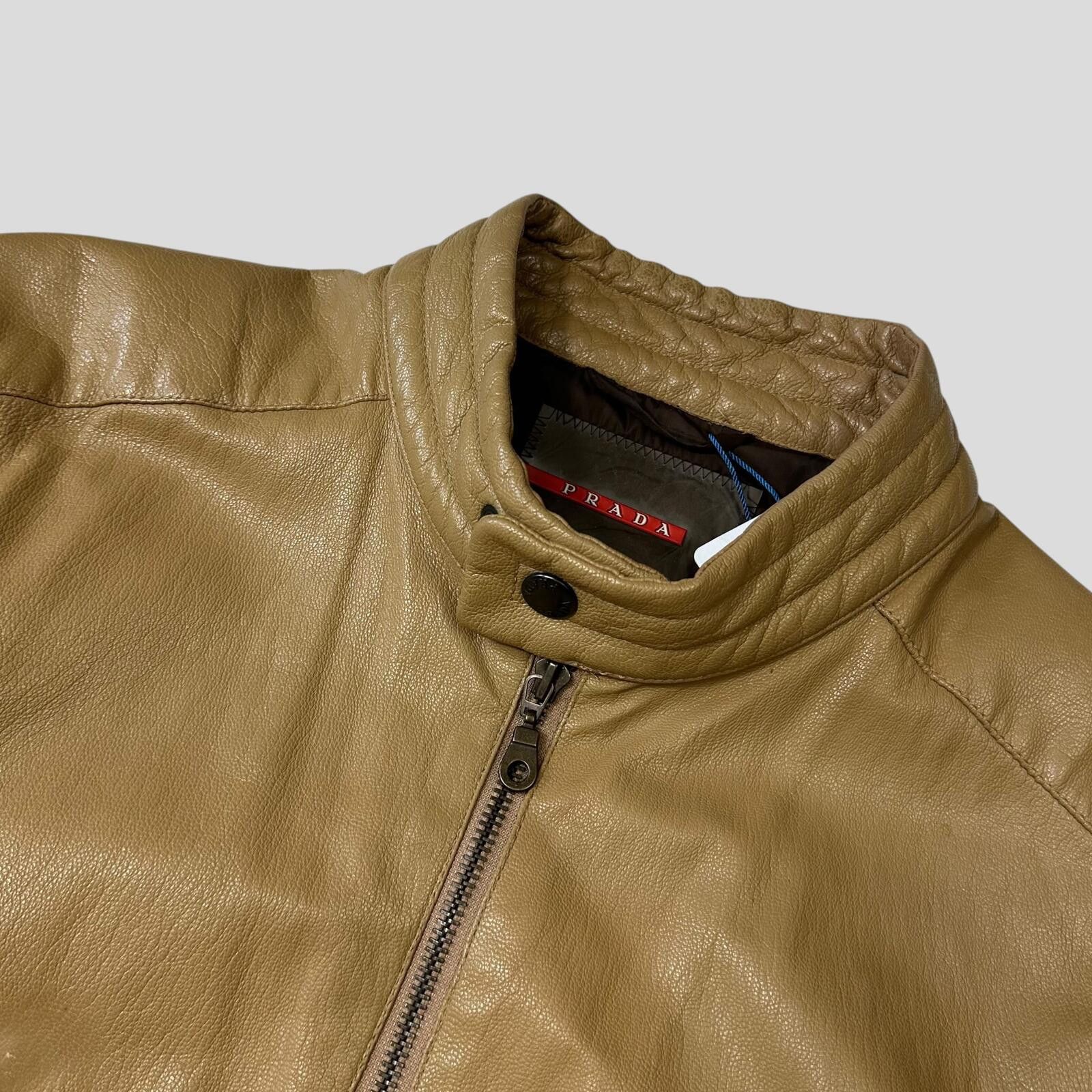 Prada Prada SS00 Leather Articulated Elbow Detailed Moto Jacket M Size US M / EU 48-50 / 2 - 9 Thumbnail
