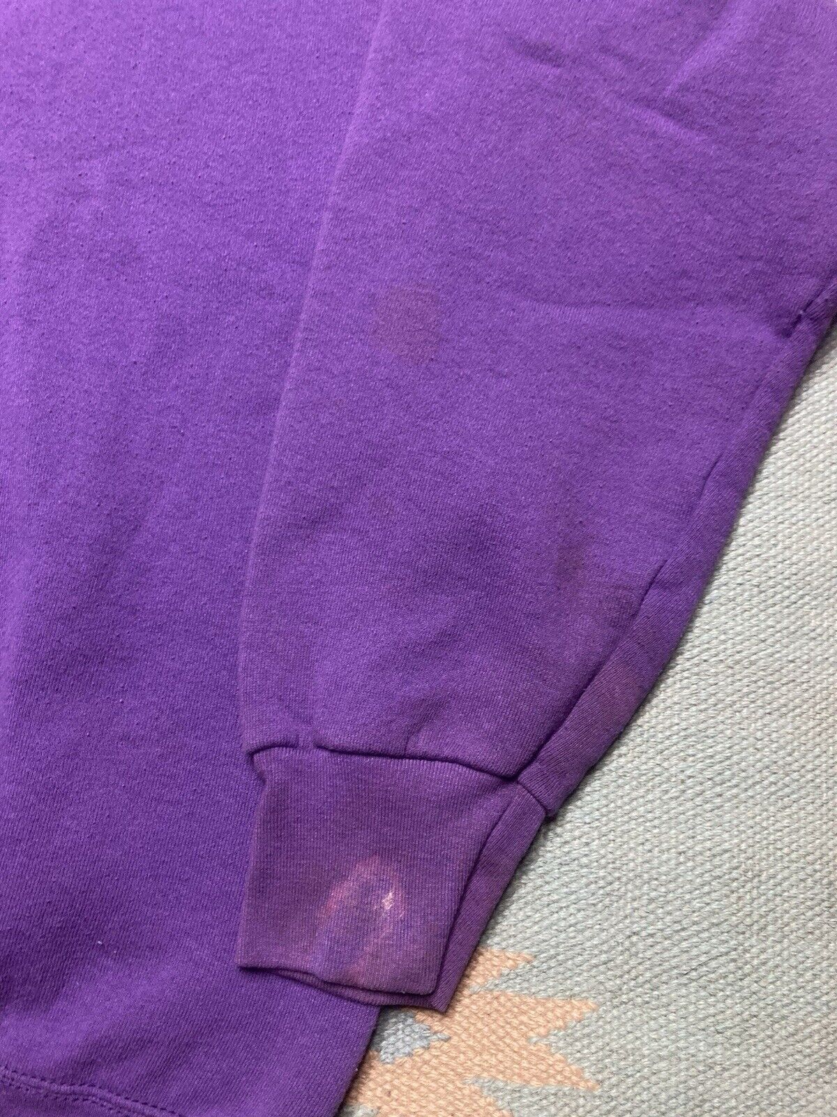 Fruit Of The Loom × Vintage VTG 90s sweatshirt fruit of the loom blank purple plum XXL Size US XXL / EU 58 / 5 - 3 Thumbnail
