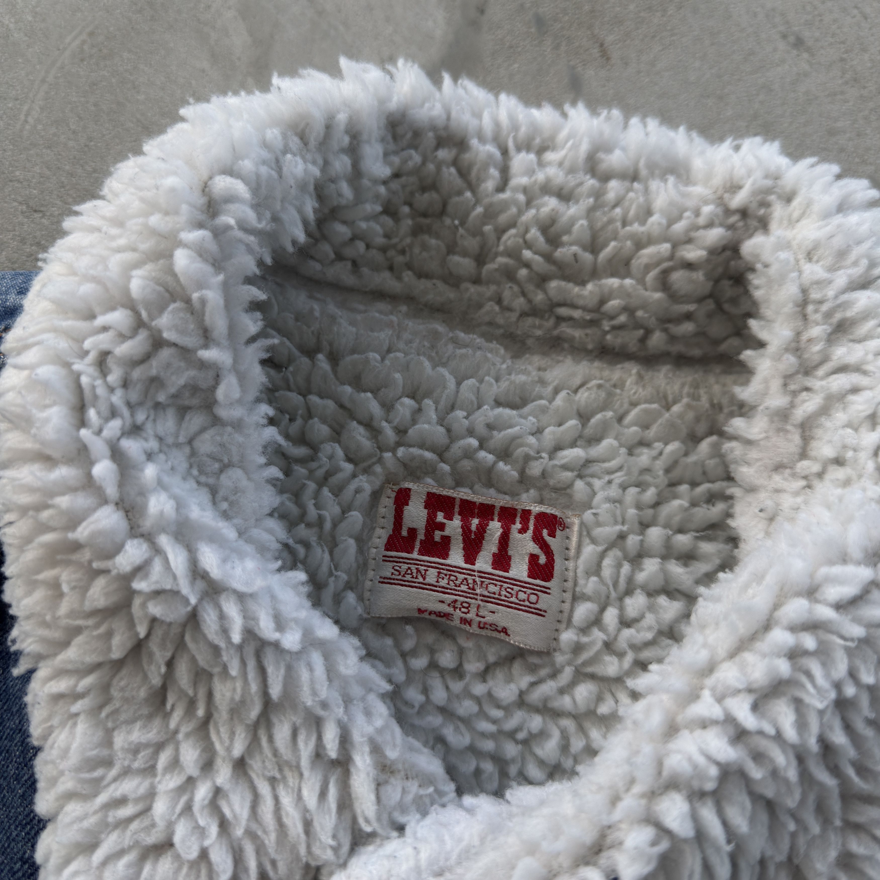 Levi's Levi's Vintage Made In USA Sherpa Denim Trucker Jacket 48 Size US L / EU 52-54 / 3 - 6 Thumbnail
