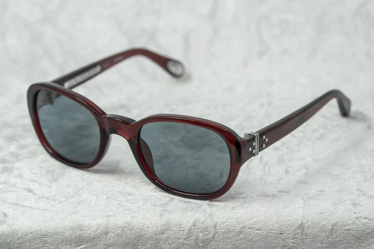 Ann Demeulemeester Ann Demeulemeester Sunglasses Oval Red Silver and Blue Size ONE SIZE - 12 Thumbnail