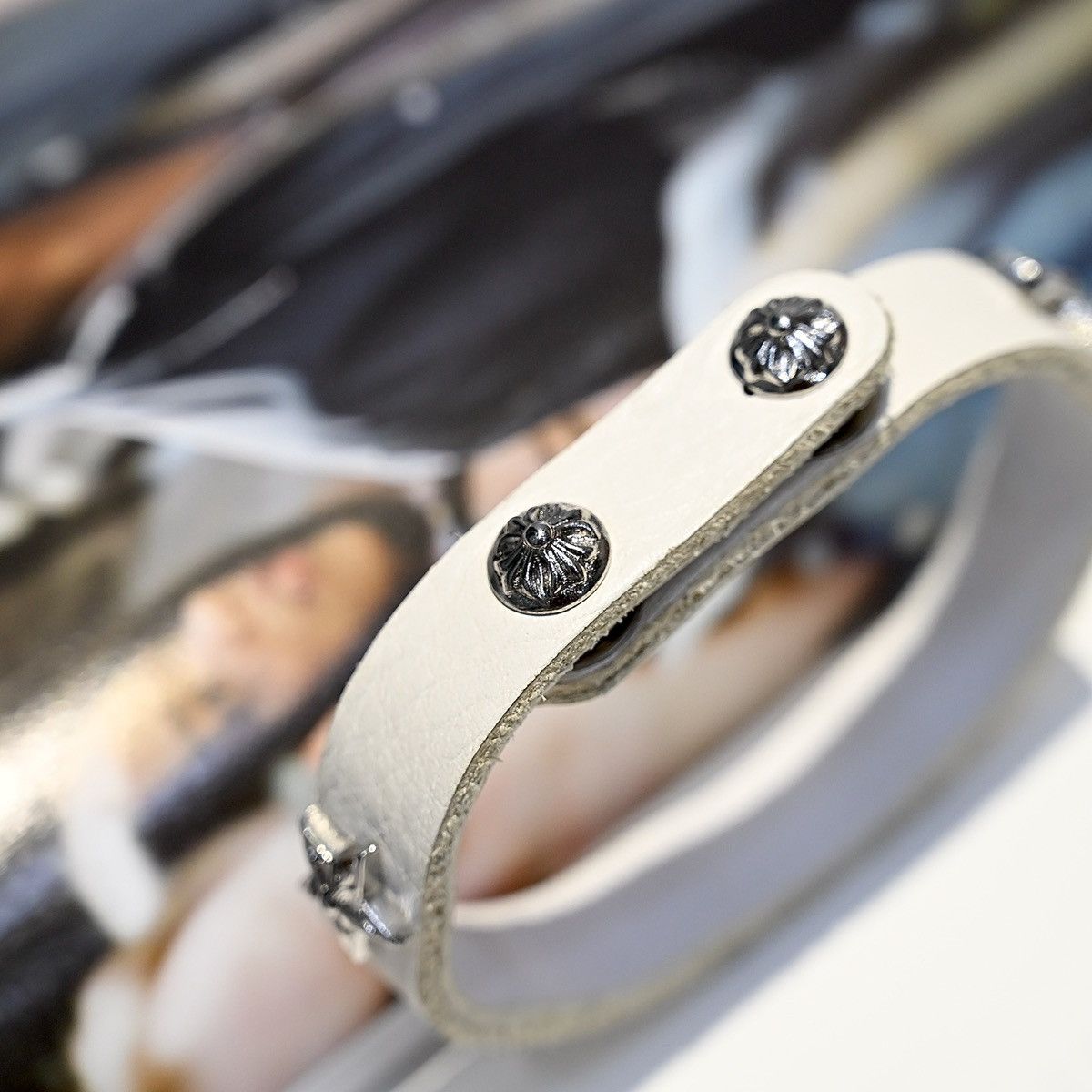 Chrome Hearts CHROME HEARTS 2 BTTN / 2 SNAP STAR SILVER BRACELET WHITE Size ONE SIZE - 7 Thumbnail