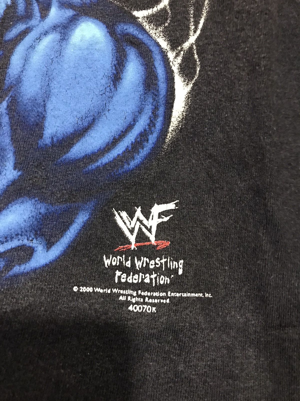 Vintage × WWE × WWF Vintage WWE WWF The Rock Blue Bull Size US L / EU 52-54 / 3 - 3 Thumbnail