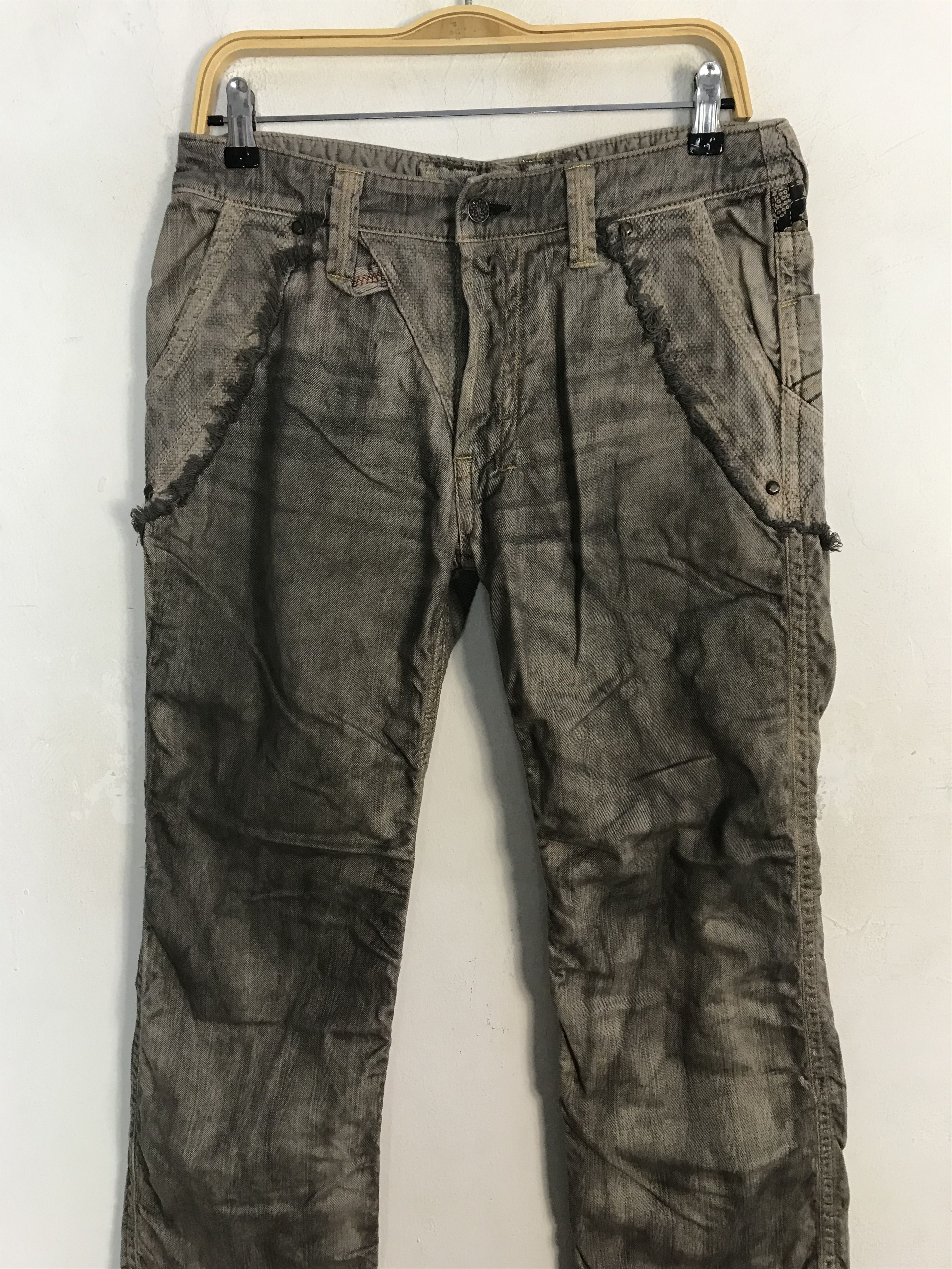 Japanese Brand Japanese Mudwash Jeans Ethic Style Buttonfly Straight Cut Size US 32 / EU 48 - 3 Thumbnail