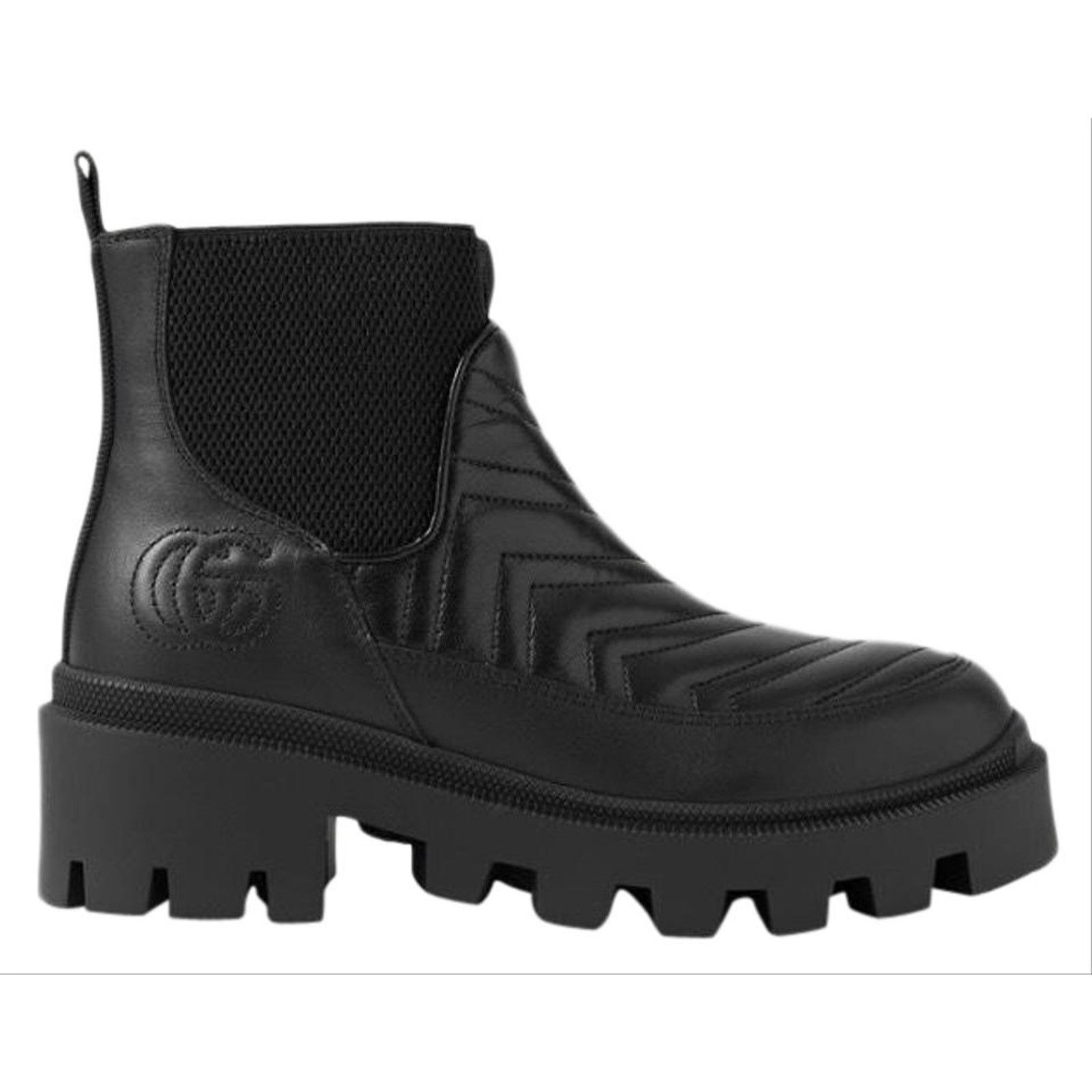 Gucci Frances GG logo embroidered matelasse quilted Chelsea boots Size US 10 / IT 40 - 1 Thumbnail