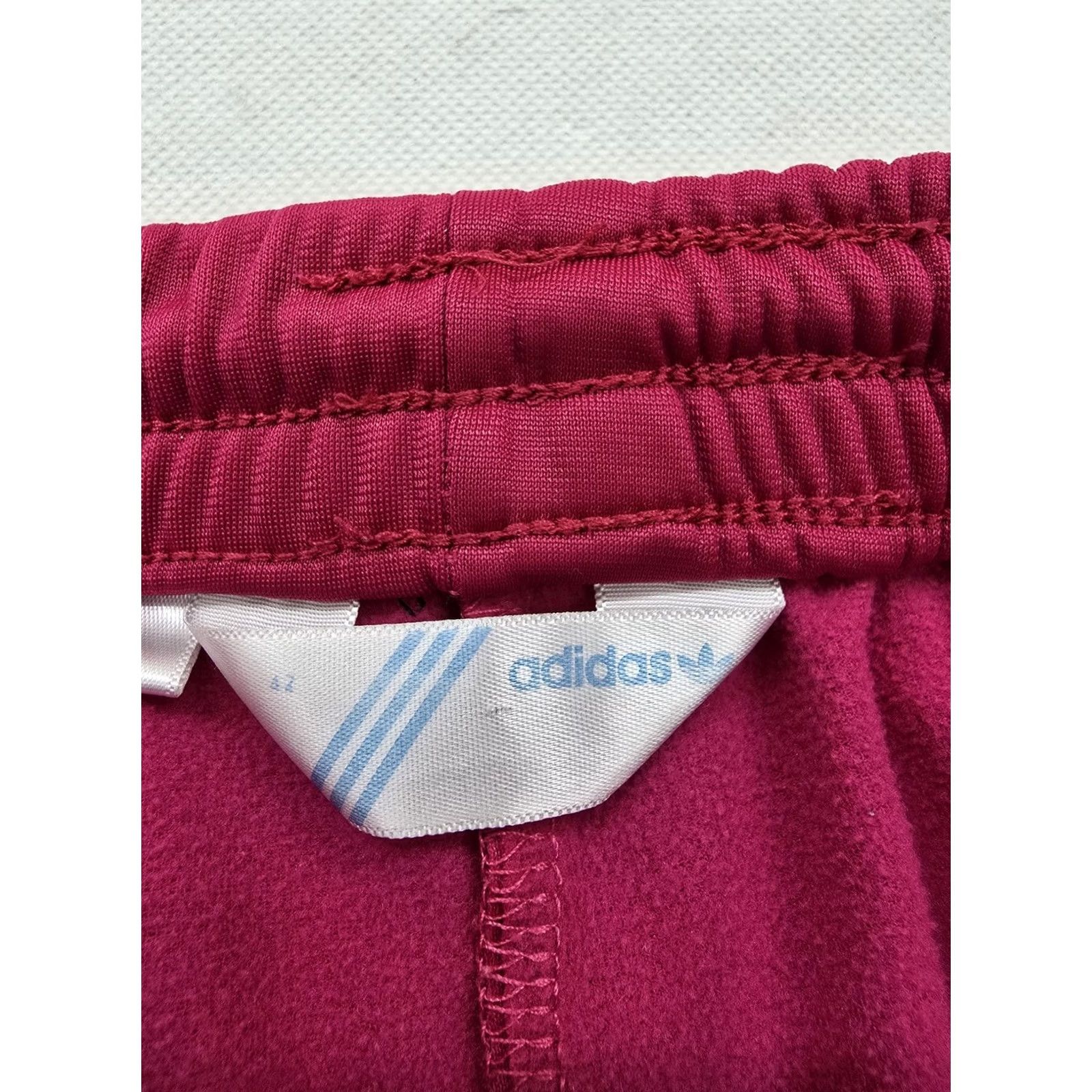 Adidas Adidas Track Pants Unisex Magenta Striped Loose Fit Drawcord Pants Size 32" / US 10 / IT 46 - 4 Thumbnail