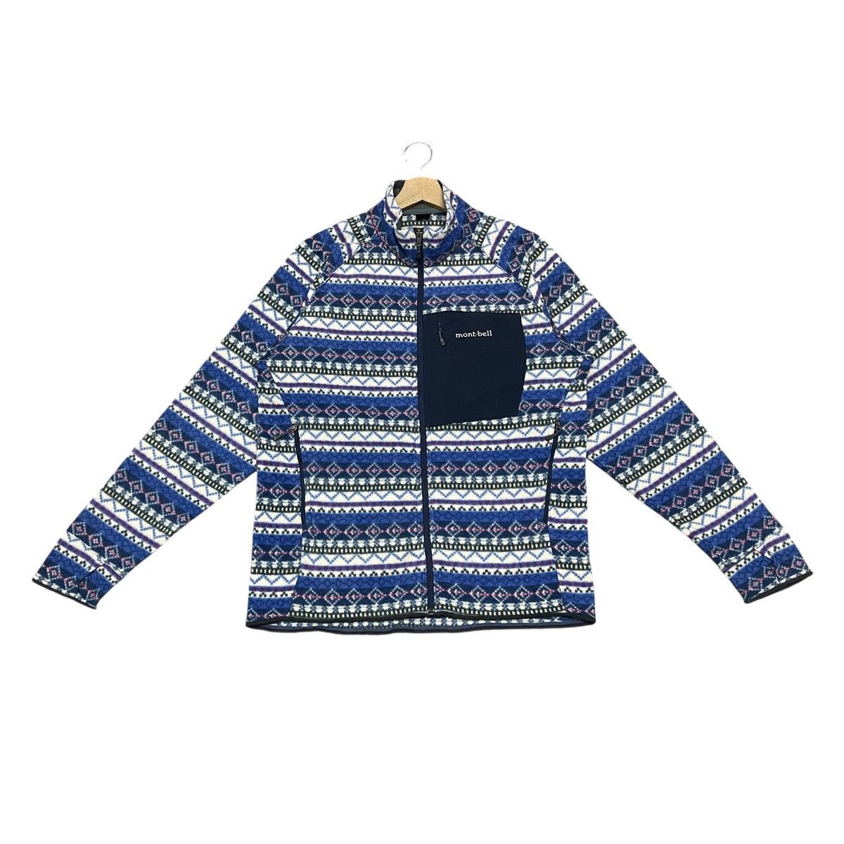 Montbell Vintage Mont-Bell Climaplus100 Print Fleece Sherpa Jacket Size US L / EU 52-54 / 3 - 1 Thumbnail