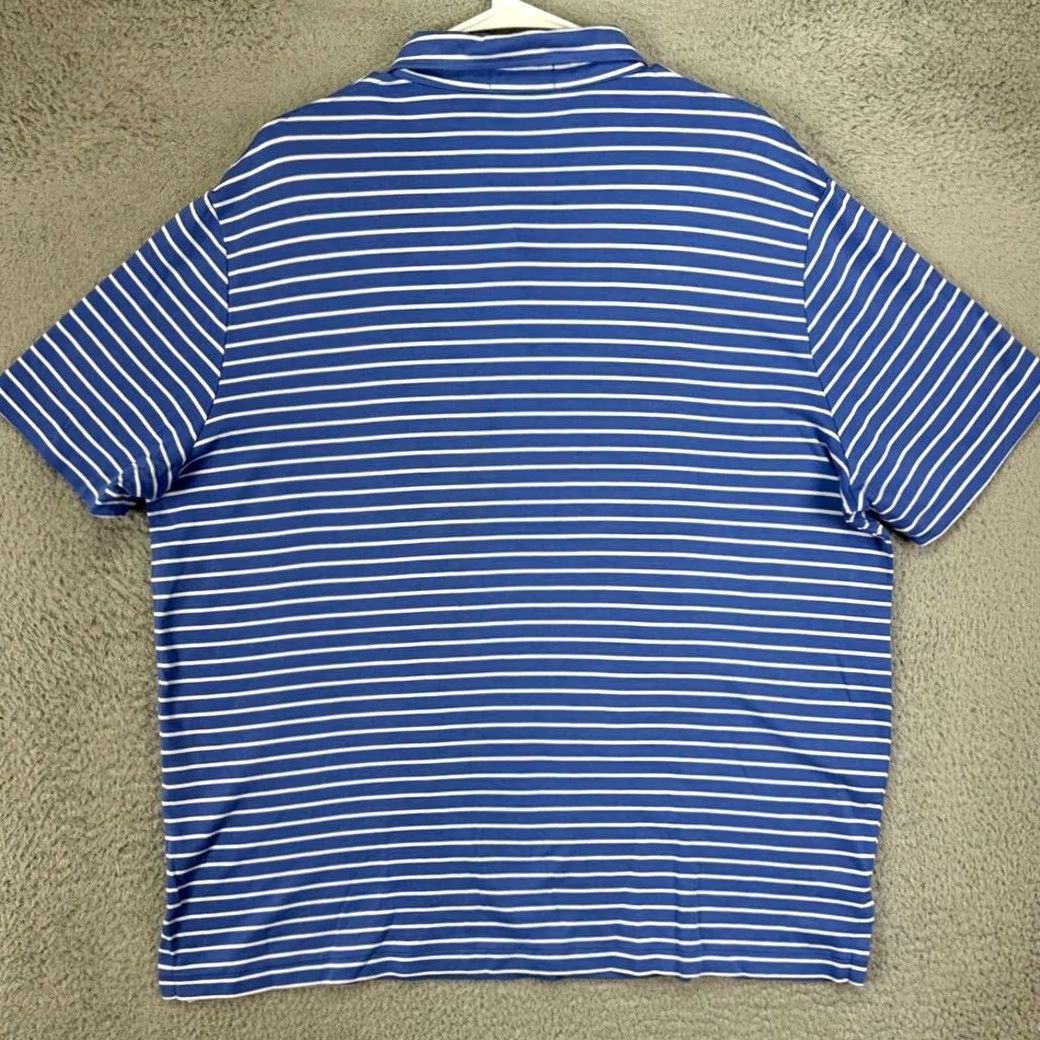 Polo Ralph Lauren Polo Ralph Lauren Polo Shirt Mens XL Blue/White Striped Pony Rugby Casual Adult Size US XL / EU 56 / 4 - 2 Thumbnail