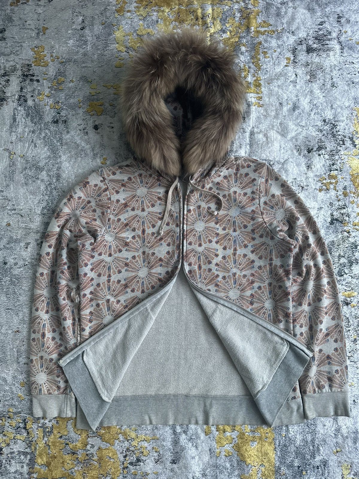 20471120 IVANAHELSINKI AOP FUR ZIPPER HOODIE LGB IFSIXWASNINE STYLR Size US L / EU 52-54 / 3 - 5 Thumbnail