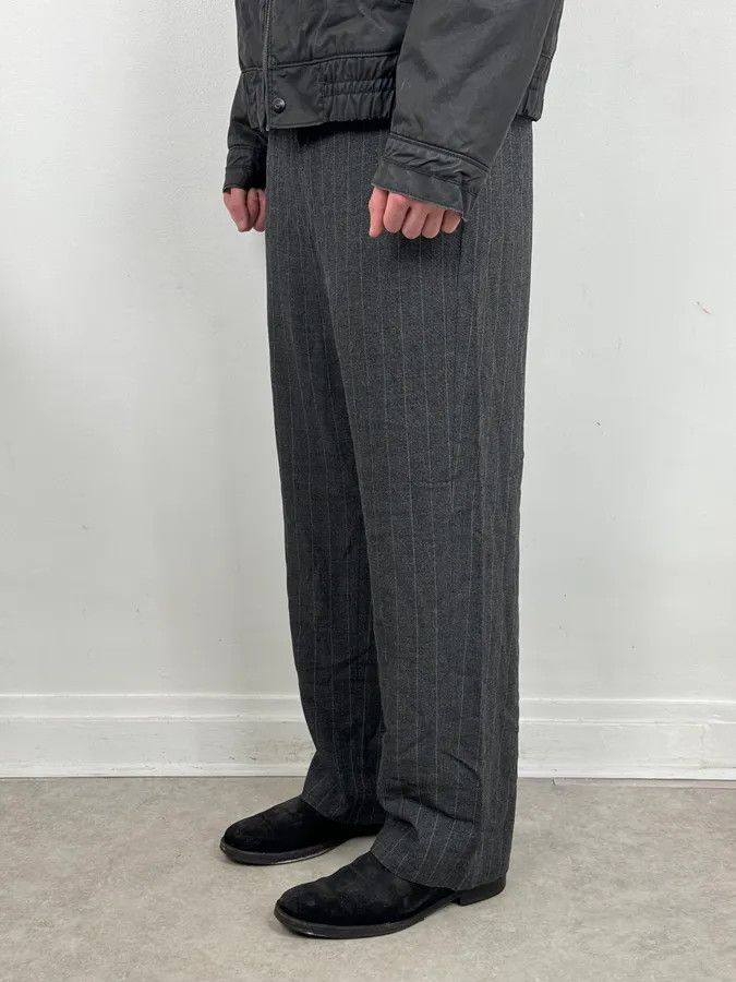 Emporio Armani AW2003 Emporio Armani Grey Wool Striped Classy Pants Size US 34 / EU 50 - 3 Thumbnail
