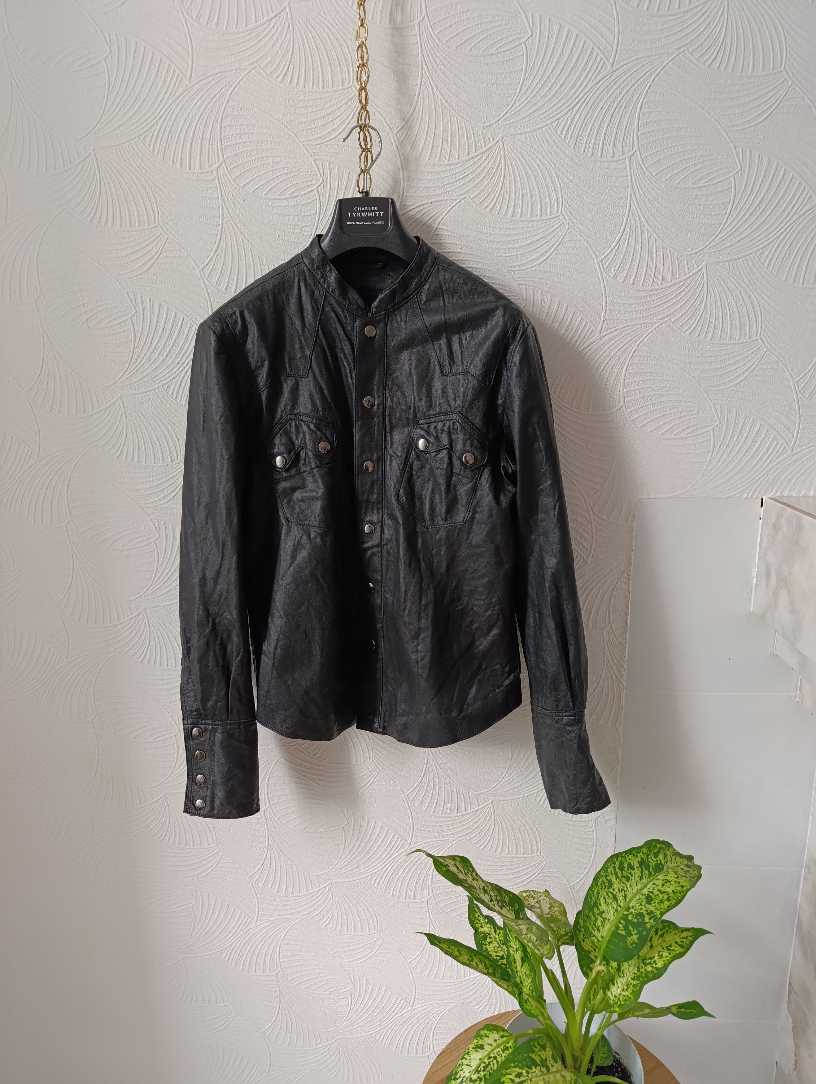 Allsaints ALLSAINTS BLACK LEATHER ROCK SHIRT JACKET Size US M / EU 48-50 / 2 - 1 Thumbnail