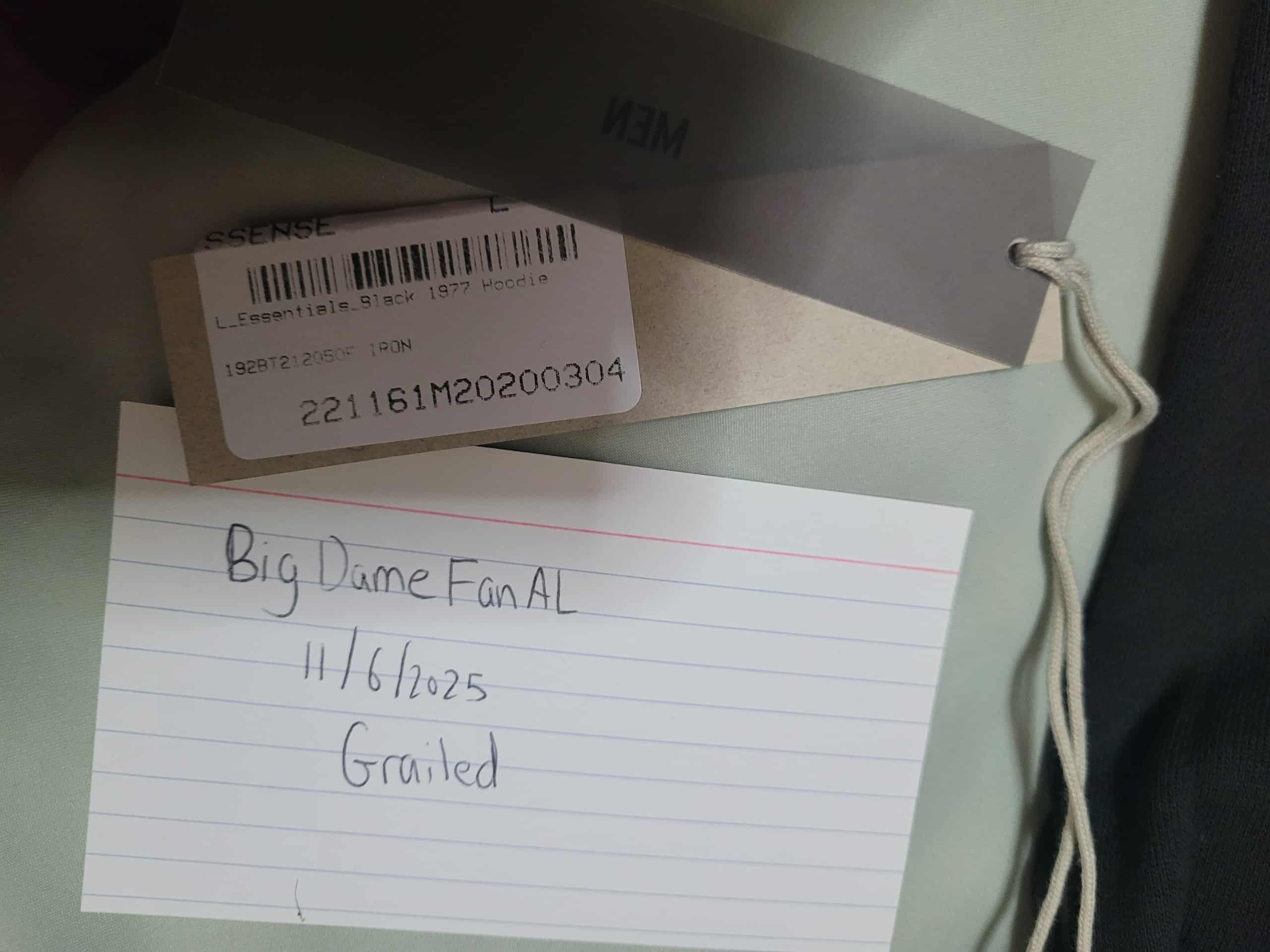 Fear of God size L Fear of God Essentials 1977 Hoodie Iron Size US L / EU 52-54 / 3 - 9 Thumbnail