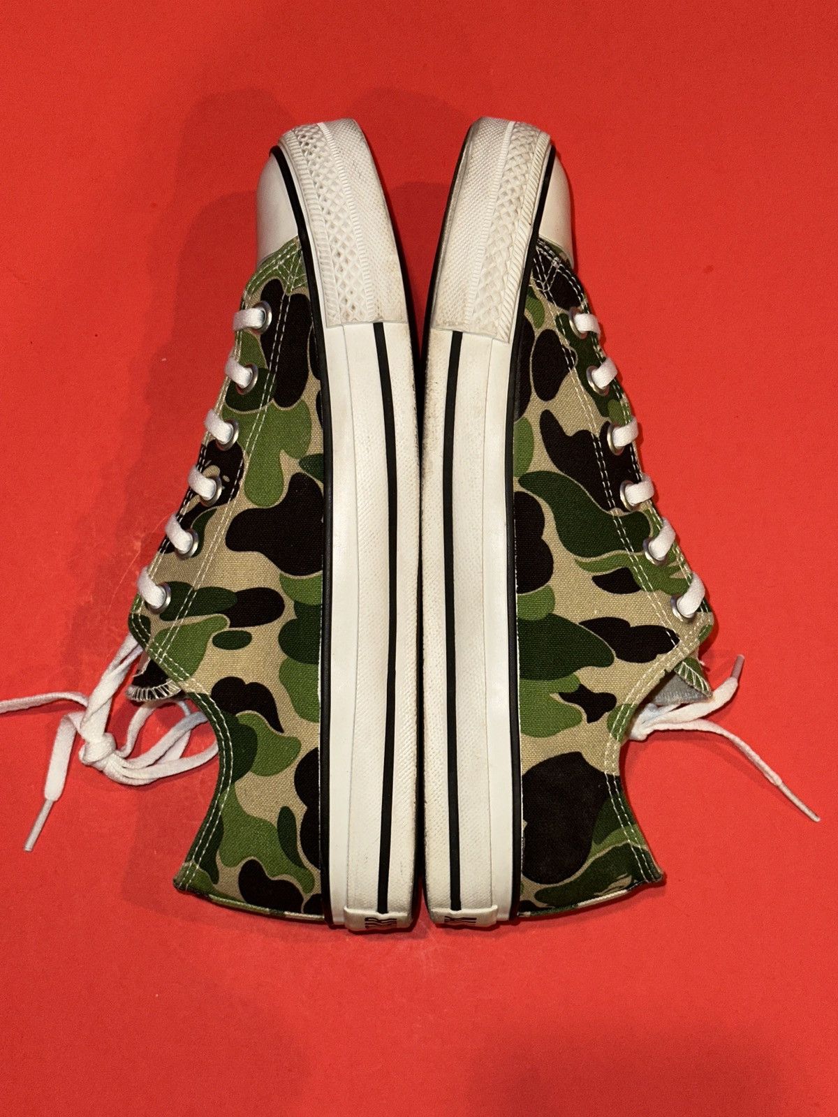 Bape × Converse VTG 00s Converse Chuck Taylor x Bapesta Bape ABC Camo Green Size US 8 / EU 41 - 1 Thumbnail