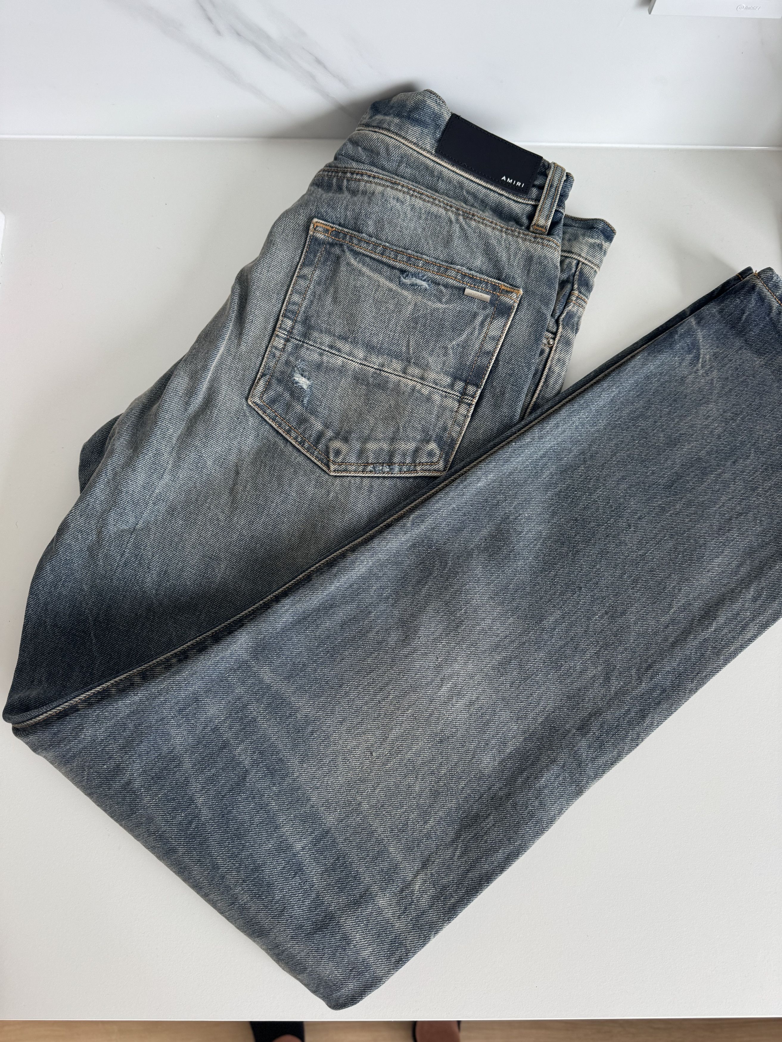 Amiri AMIRI Straight leg jeans | SIZE 30 | INDIGO Size US 30 / EU 46 - 11 Thumbnail