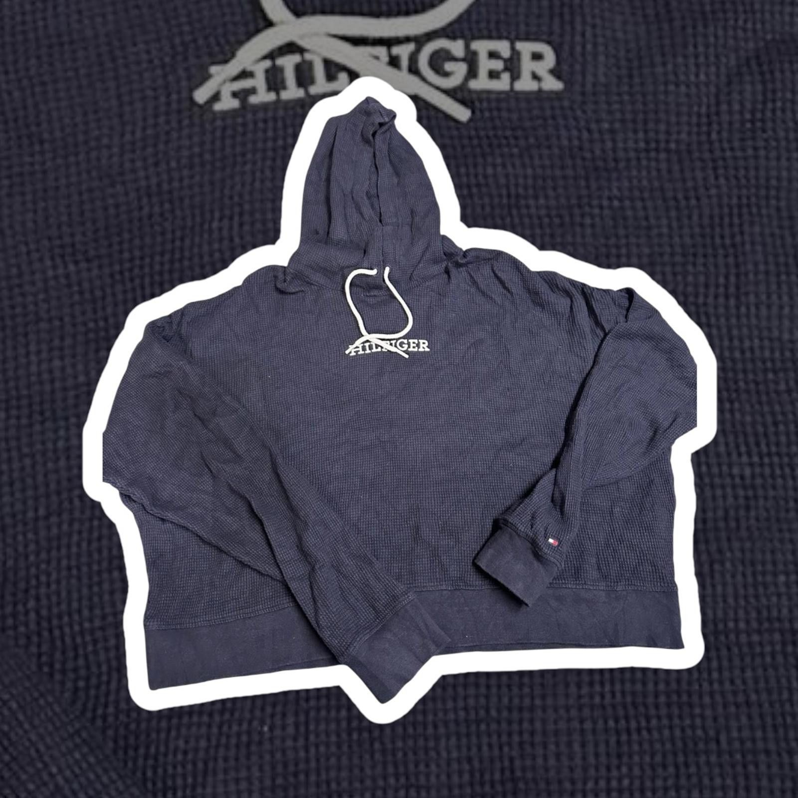 Tommy Hilfiger Tommy Hilfiger Navy Waffle Knit Hoodie Size L / US 10 / IT 46 - 1 Thumbnail