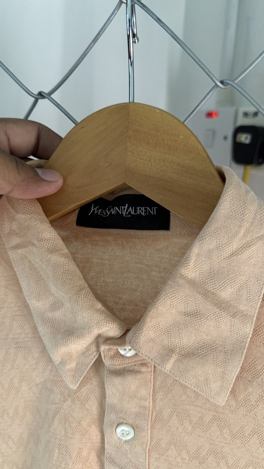 Yves Saint Laurent Yves Saint Laurent Archive Embroidered Logo Geometric Polo Size US L / EU 52-54 / 3 - 6 Thumbnail