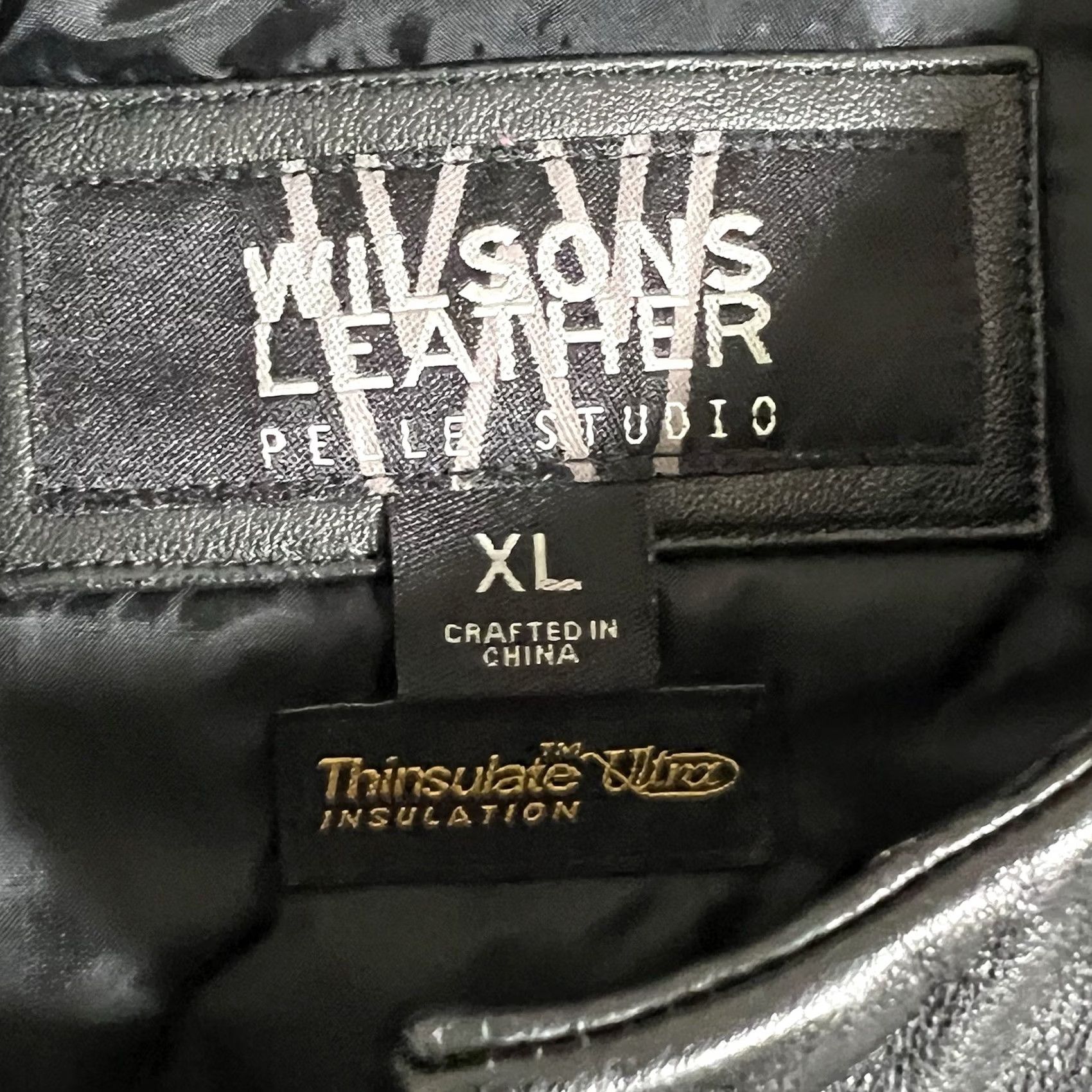 Vintage Wilsons Leather Pelle Studio Collarless Jacket Women Black Thinsulate Ultra Y2K XL Size XL / US 12-14 / IT 48-50 - 5 Thumbnail