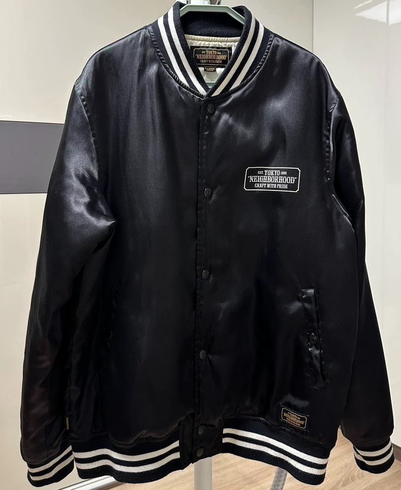 Neighborhood Neighborhood Silk Slogan Varsity Jacket XL - dmc Size US XL / EU 56 / 4 - 1 Thumbnail