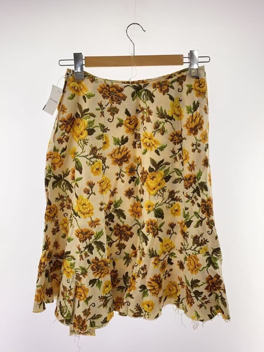 Comme des Garcons Floral Linen Skirt Size 26" / US 2 / IT 38 - 2 Thumbnail