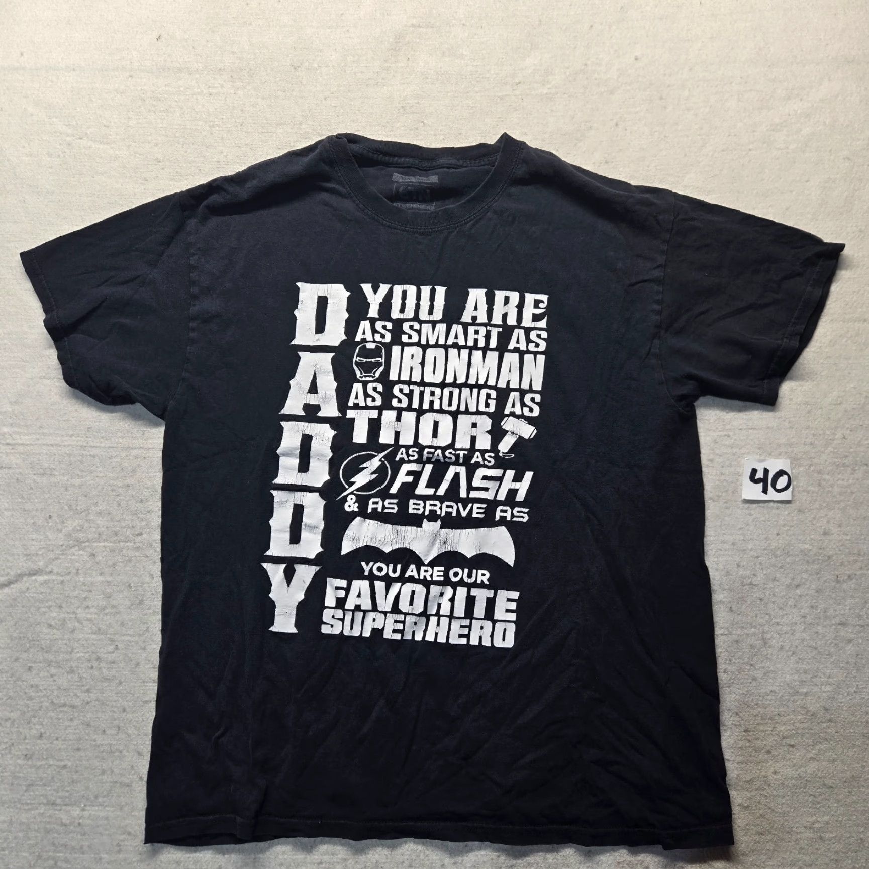 Vintage DADDY Shirt Father's Day Dad Present Gift Comic Men's L Black Size US L / EU 52-54 / 3 - 2 Thumbnail