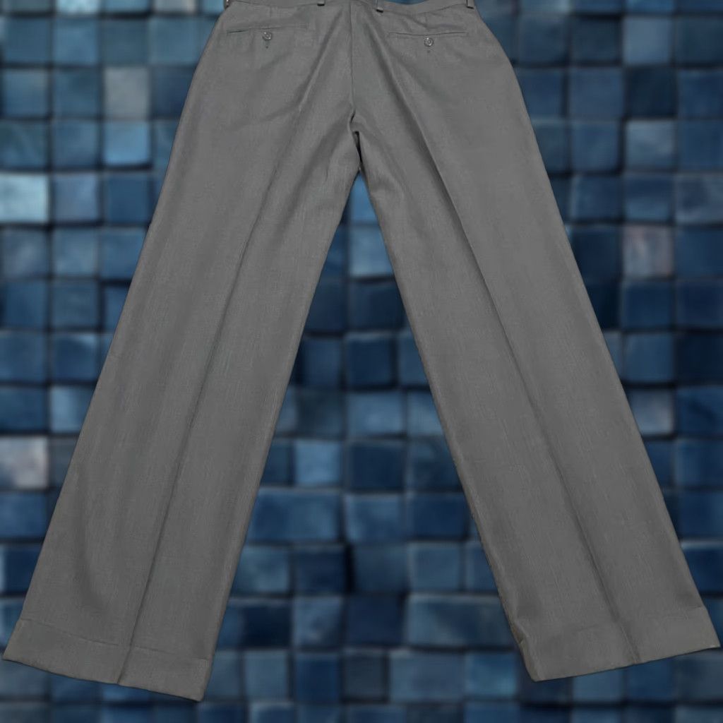 Ralph Lauren Lauren Ralph Lauren Mens Dress Pants Gray Straight Pleated 34x32 Regular Front Front Style Pants Men Gray Leather? Size US 34 / EU 50 - 1 Thumbnail