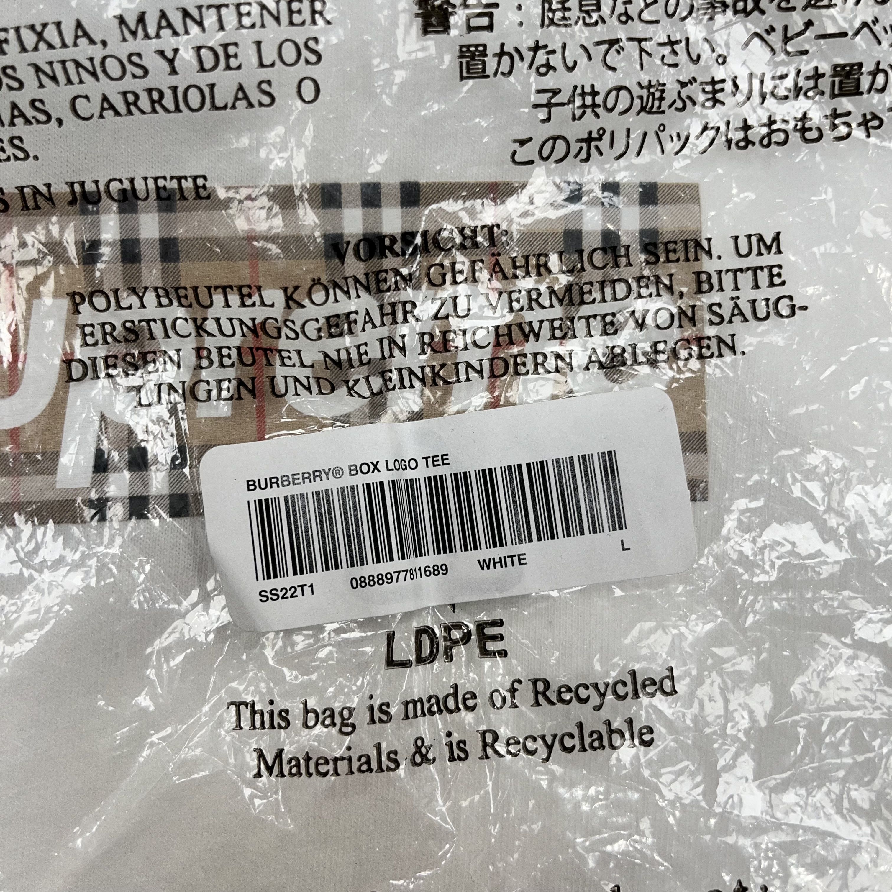 Burberry × Supreme Supreme x Burberry Box Logo Tee White Size US L / EU 52-54 / 3 - 7 Thumbnail