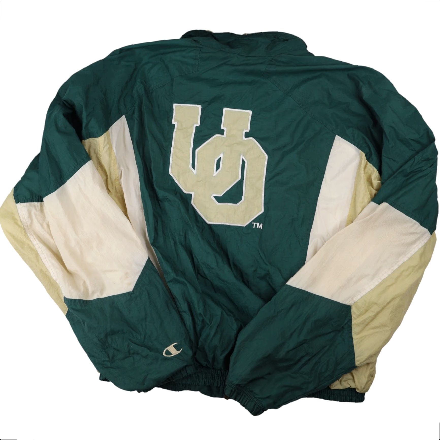 Champion VINTAGE Champion University of Oregon Ducks Windbreaker Jacket Mens Large Green 90s Big Logo Size US L / EU 52-54 / 3 - 2 Thumbnail