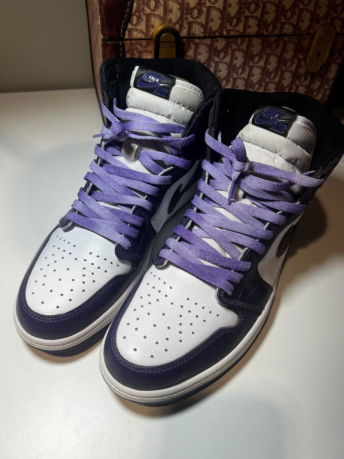 Jordan Brand Jordan 1 High Court Purple White Size US 12 / EU 45 - 2 Thumbnail