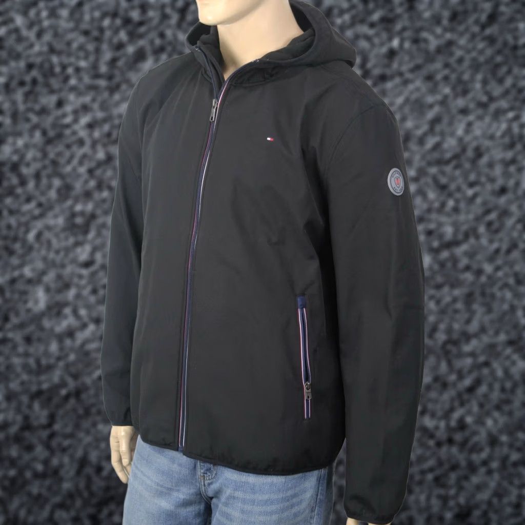 Tommy Hilfiger Tommy Hilfiger Jacket Mens 2XL Black Full Zip Hooded Coat Water Resistant NWT Size US XXL / EU 58 / 5 - 1 Preview